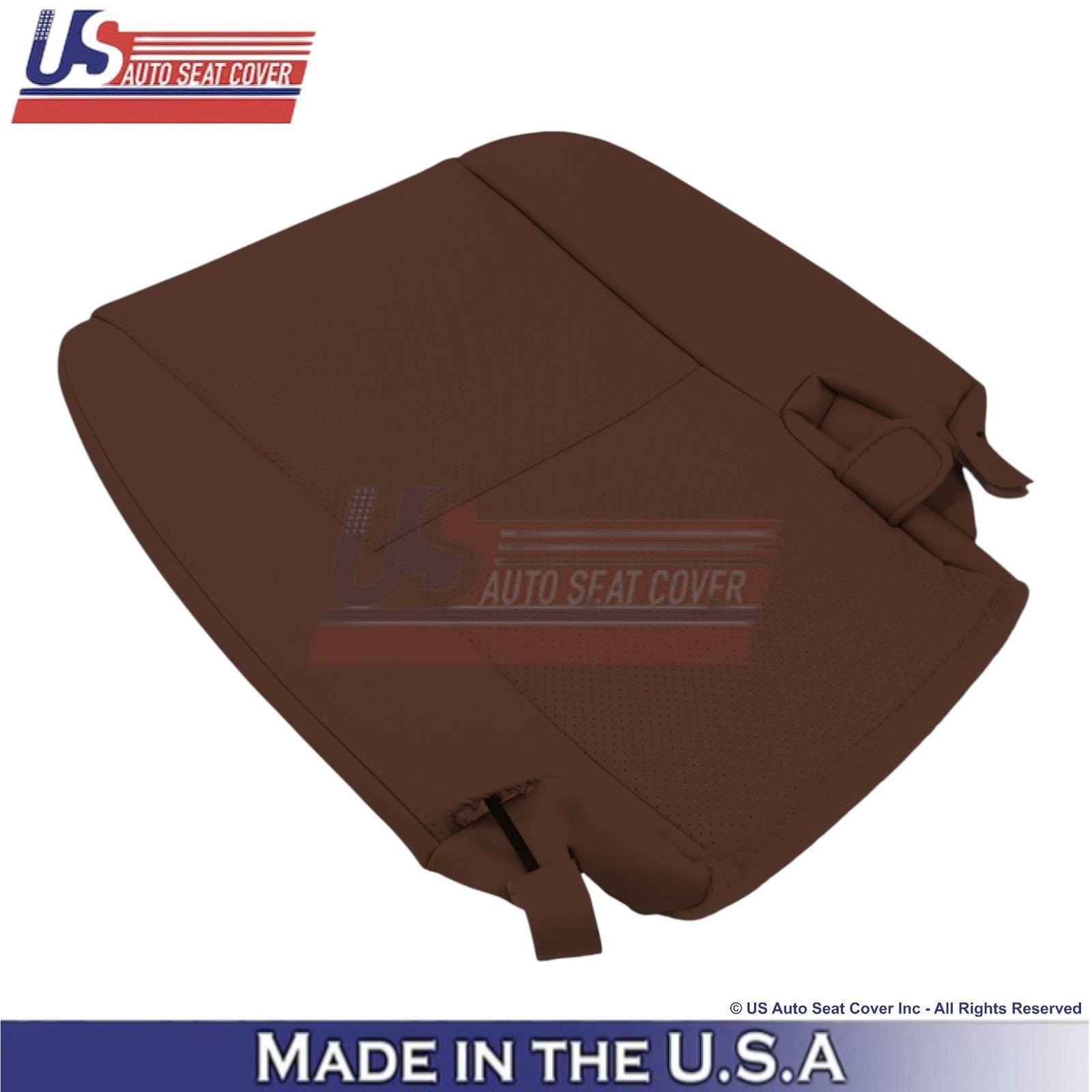 2008-2014 Fits Toyota Sequoia Genuine Leather Perf. Rear Bottom Covers Red Rock