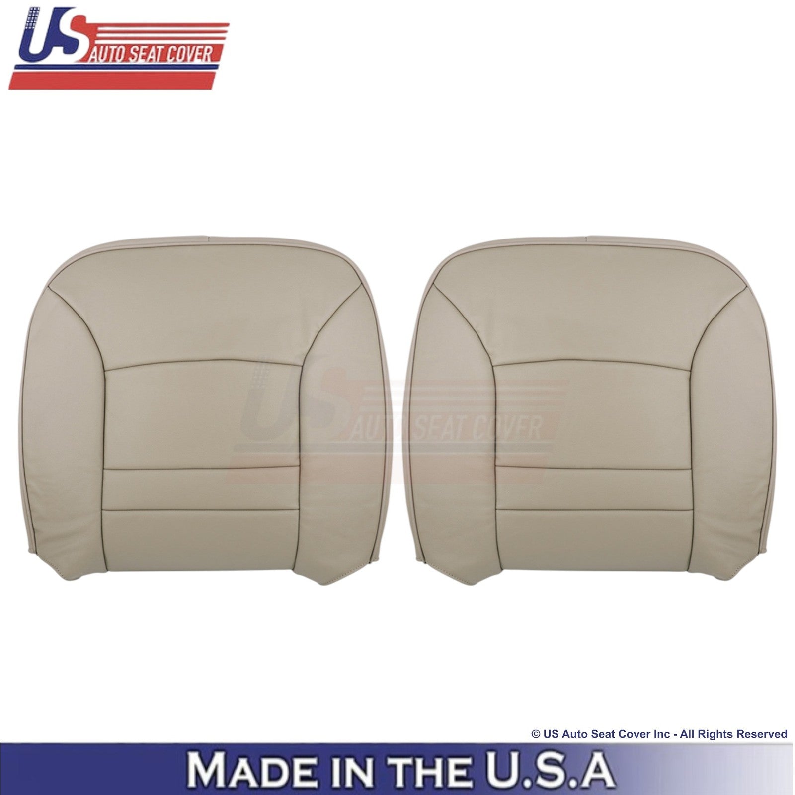 1998-2002 Fits Ford Crown Victoria Leatherette Front Top Replacement Covers Tan