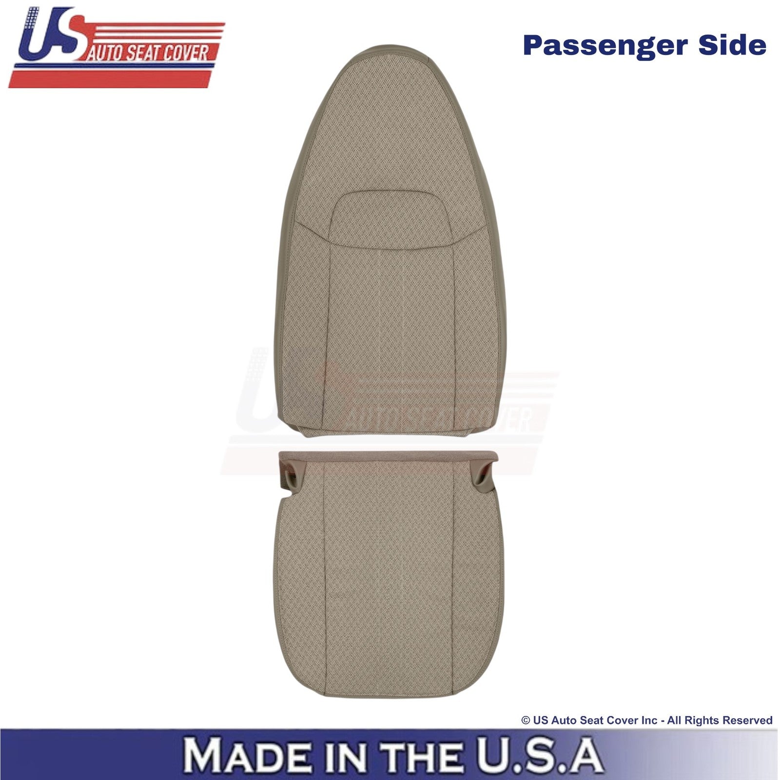 1996-2025 Fits Chevrolet Express Cloth Front Passenger Side Covers Tan