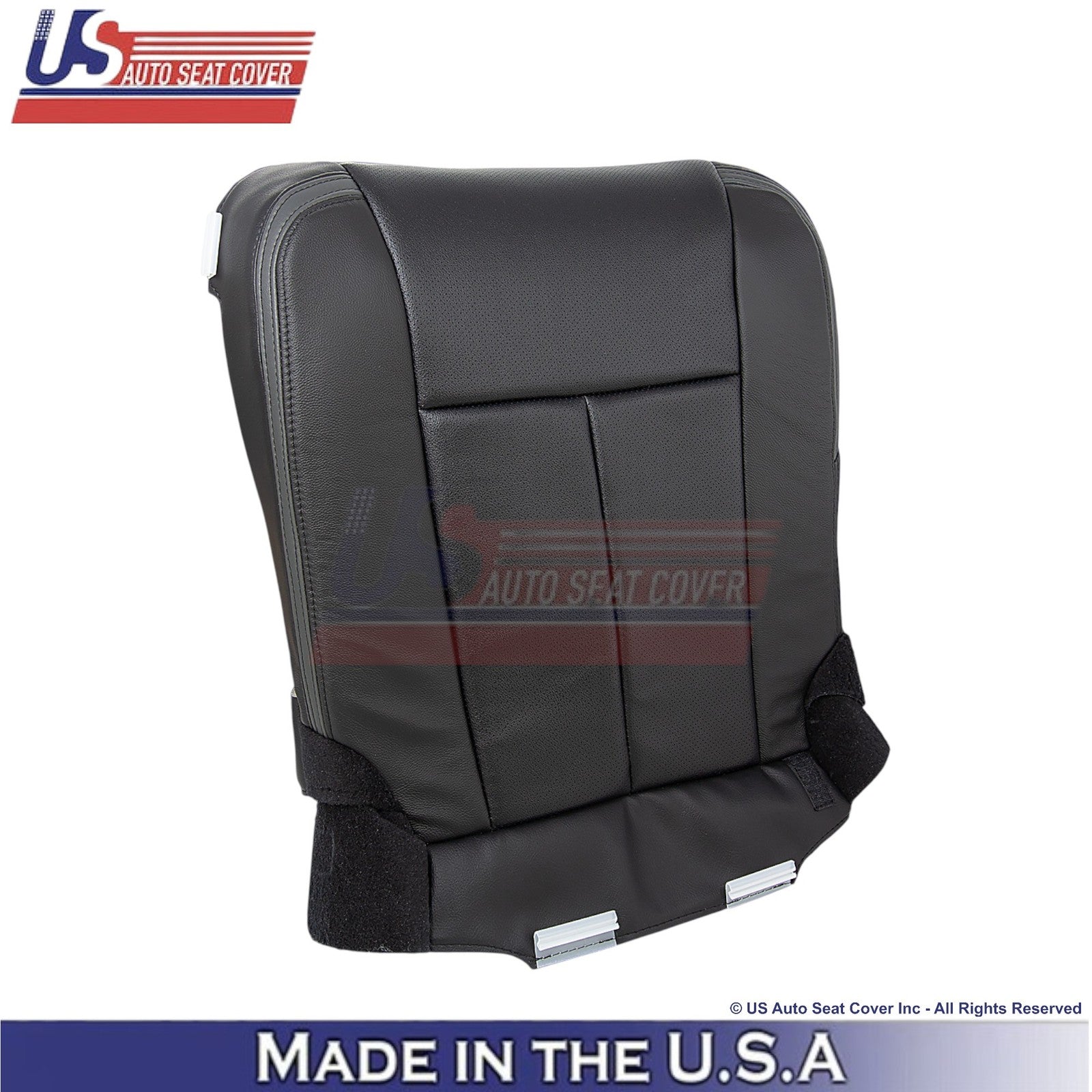 2015-2017 Fits Ford Expedition Platinum Leather Front Bottom Seat Covers Ebony