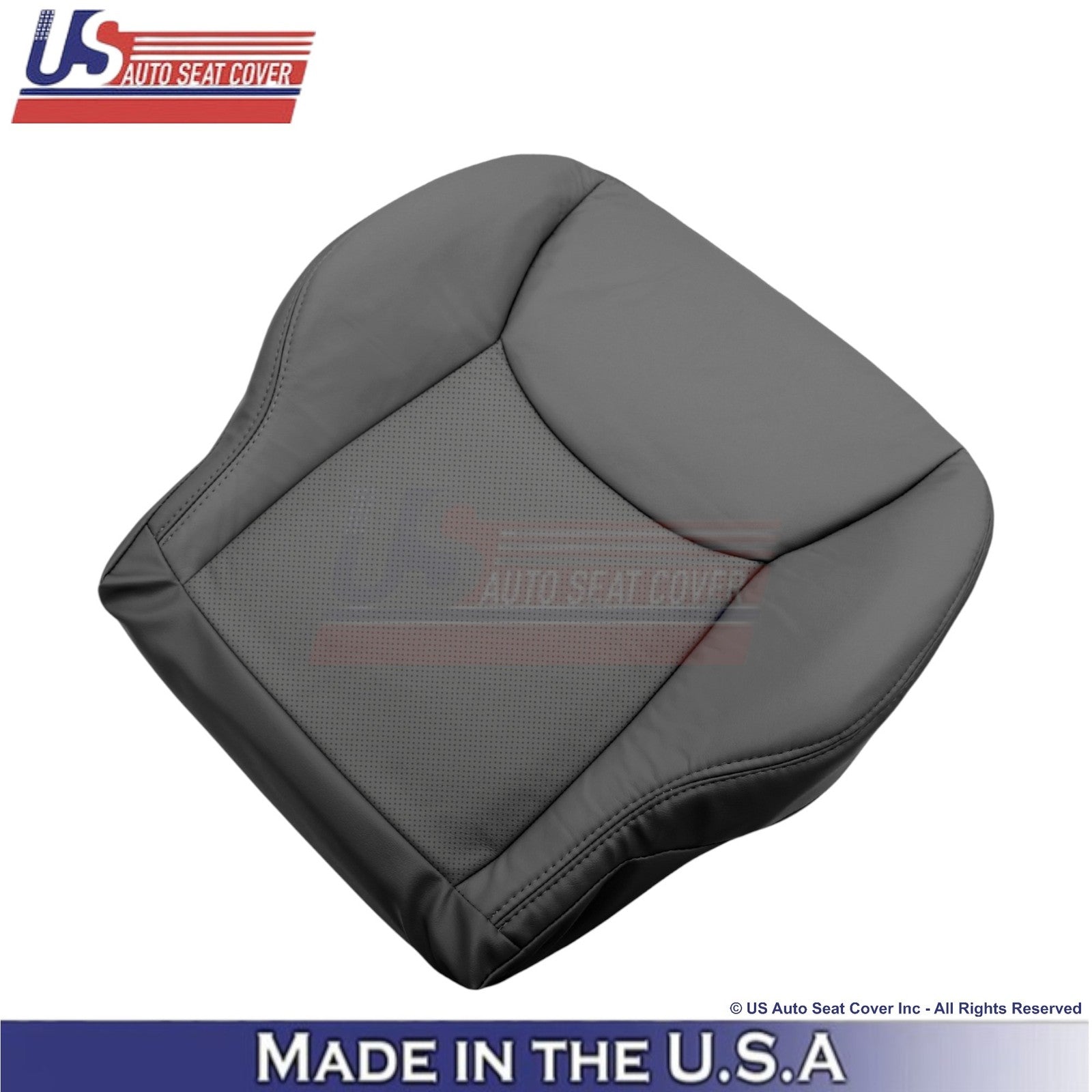 2000-2006 For Mercedes-Benz S-Class Leatherette Half Perf Bottom Covers Charcoal