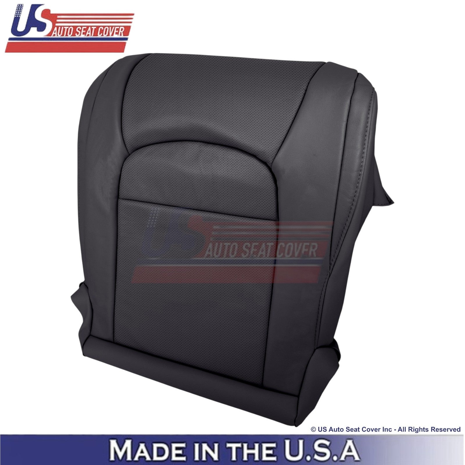 2008-2021 For Toyota Land Cruiser Genuine Leather Perf Front Bottom Covers Black