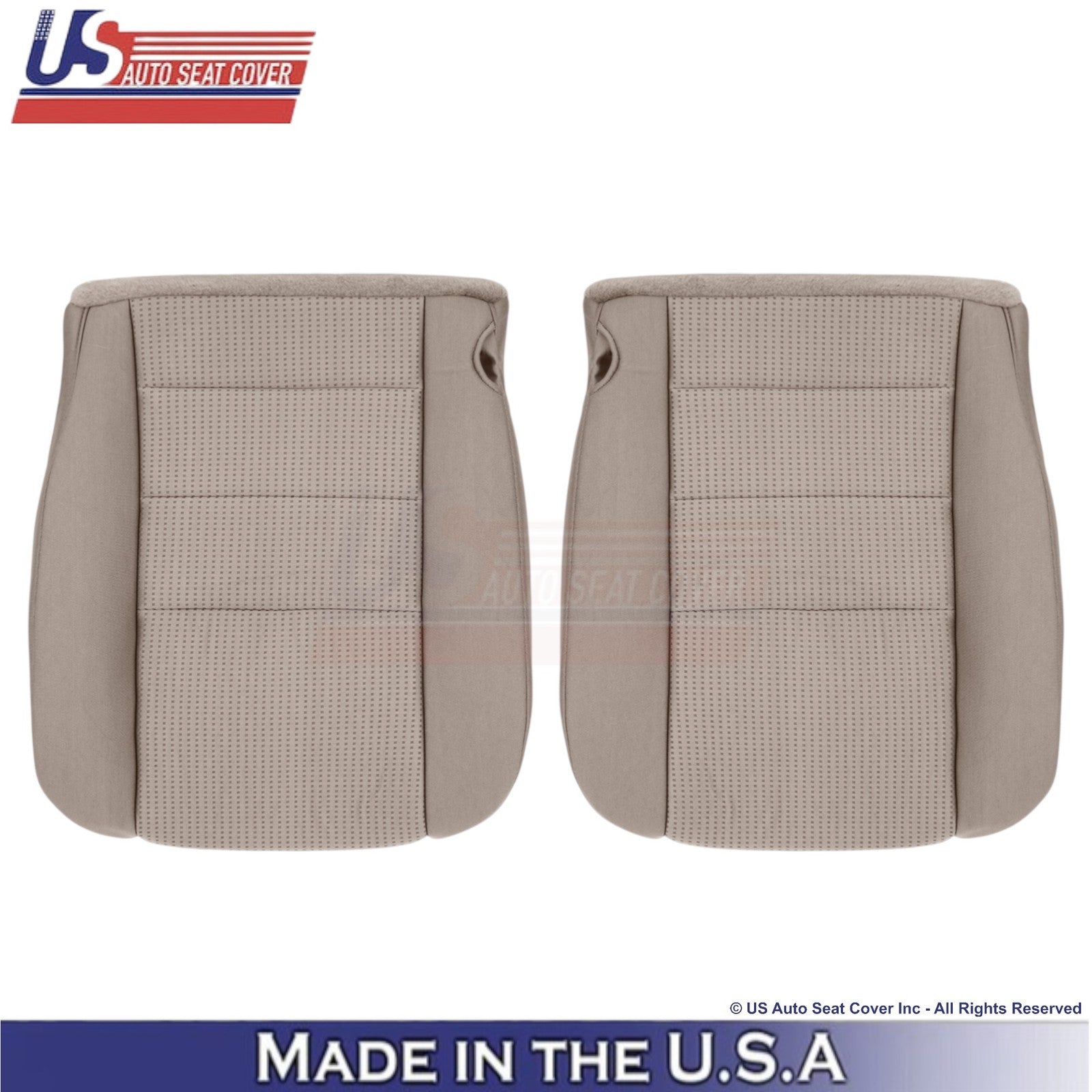 2008-2010 Fits Ford F-250 XLT Cloth Front Bottom Replacement Seat Covers Camel