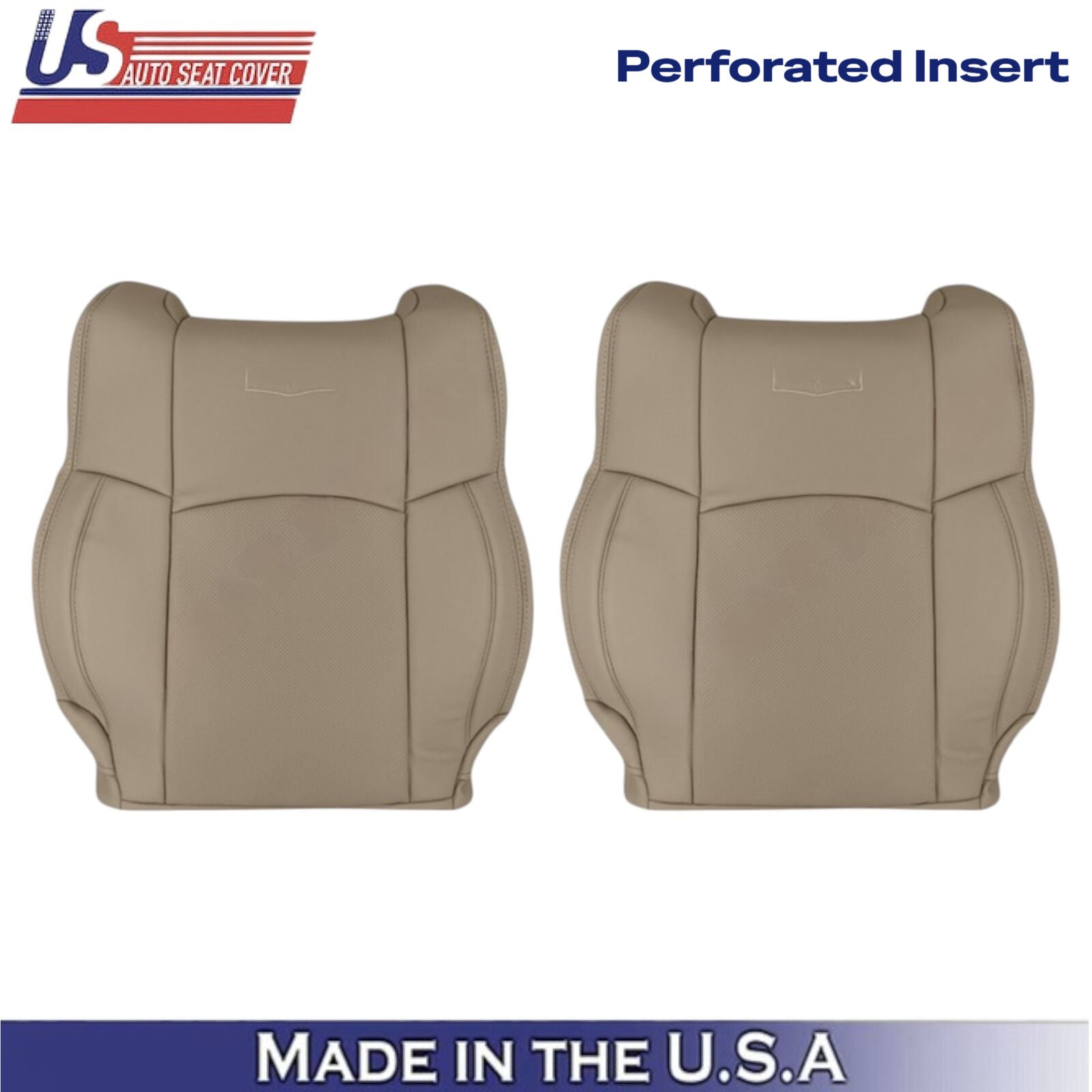 2009-2012 For Dodge Ram 1500 2500 3500 Laramie Leatherette Front Top Covers Tan