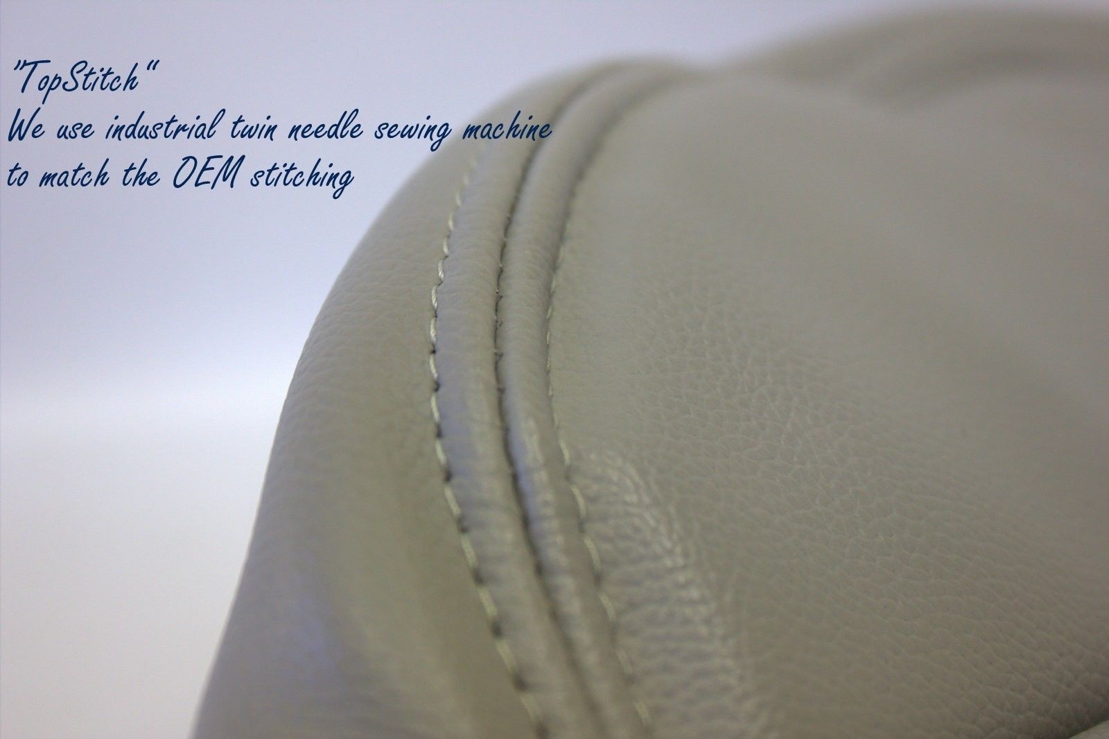 2007 to 2012 Chevy Silverado Driver Bottom Leather Seat Cover Gray