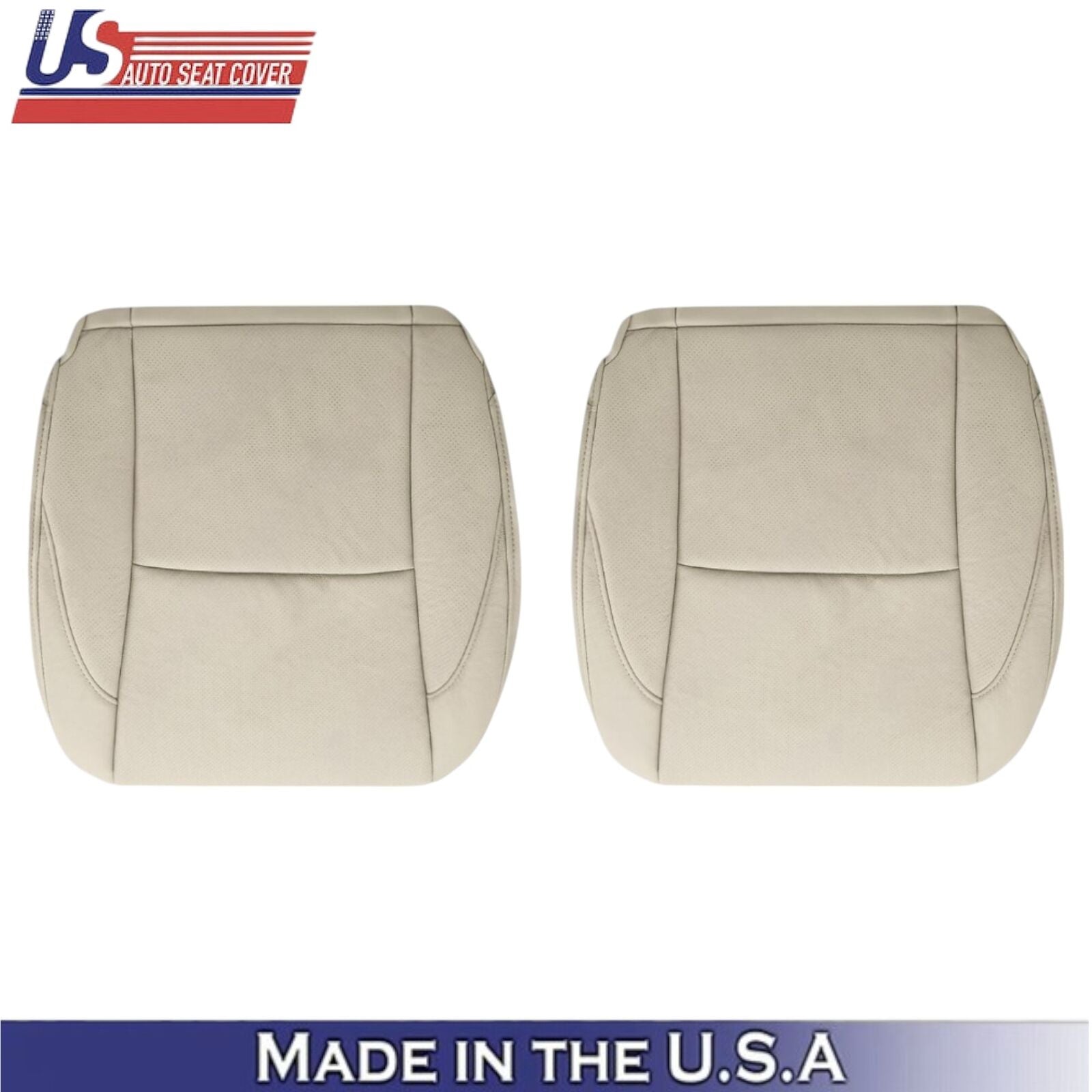 2010-2012 For Lexus ES350 Leatherette Front Bottom Seat Covers Parchment Tan