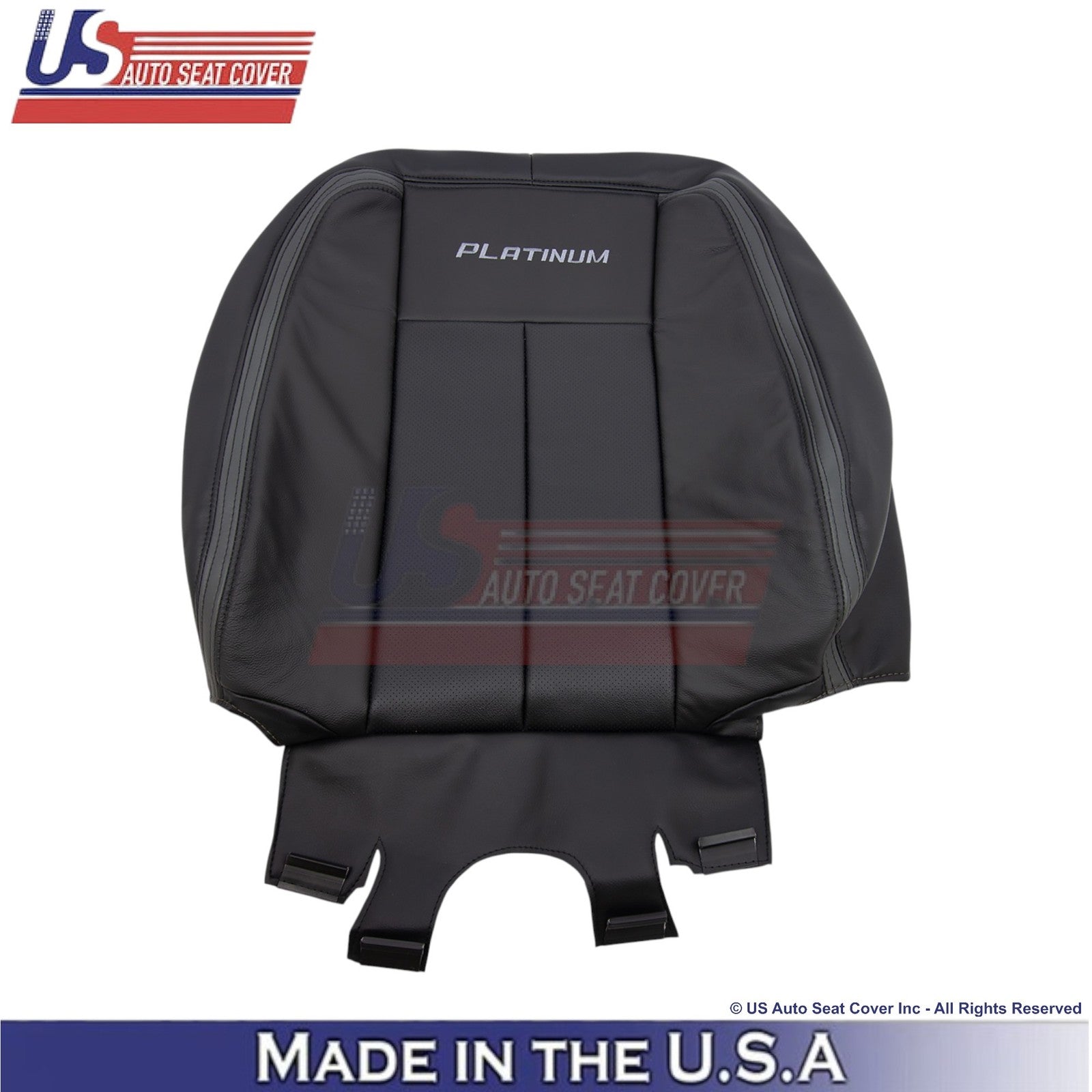 2015-2017 Fits Ford Expedition Platinum Leather Passenger Side Seat Covers Ebony