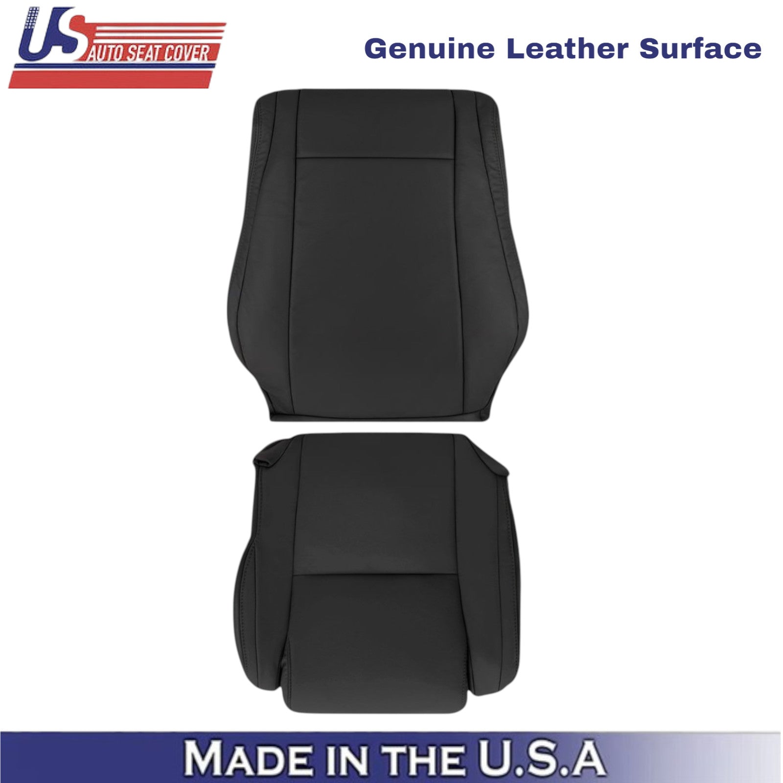 2007-2013 For Toyota Tundra Genuine Leather front Passenger Seat Covers Black