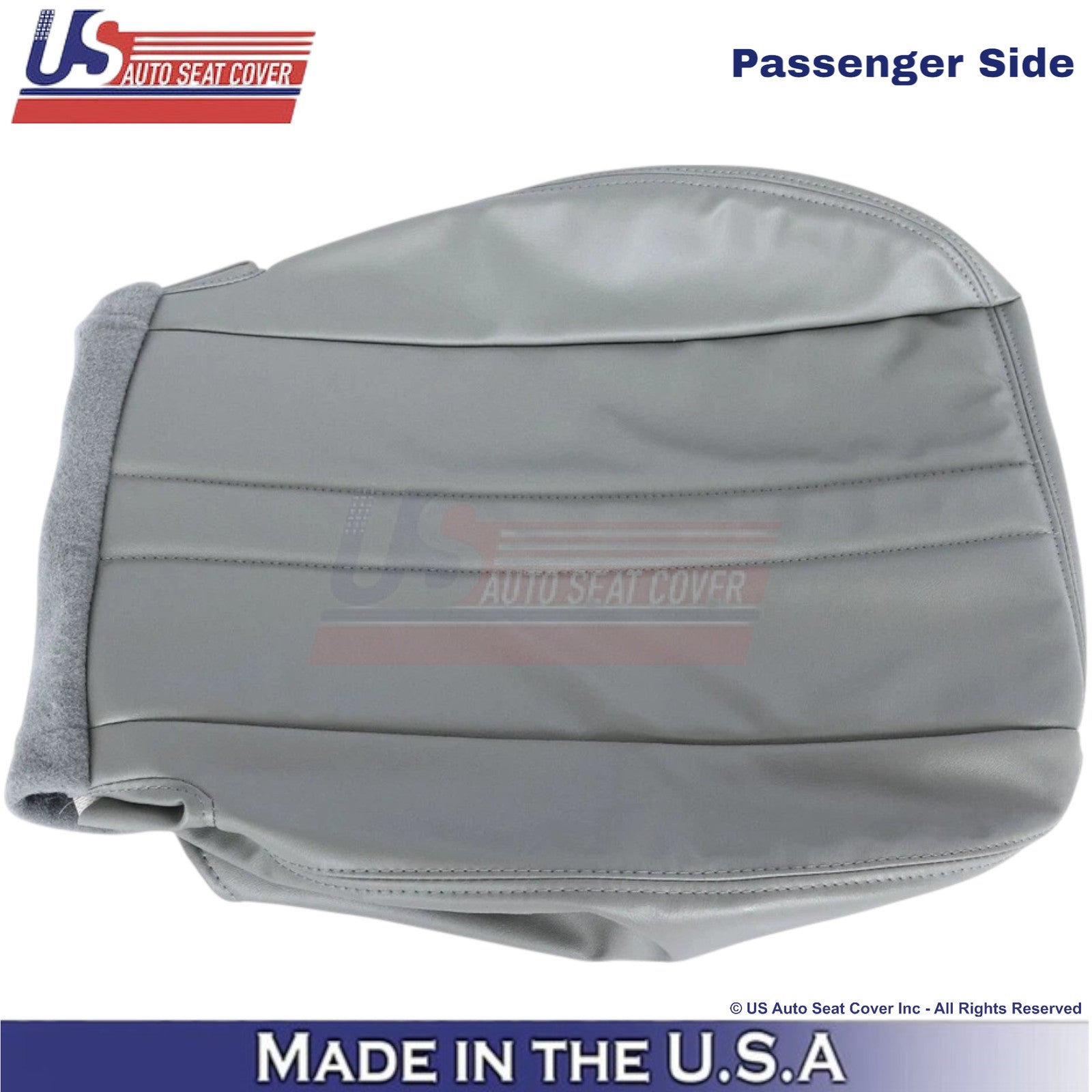 2003-2009 Fits GMC Topkick Passenger Bottom Leatherette Replacement Cover Pewter