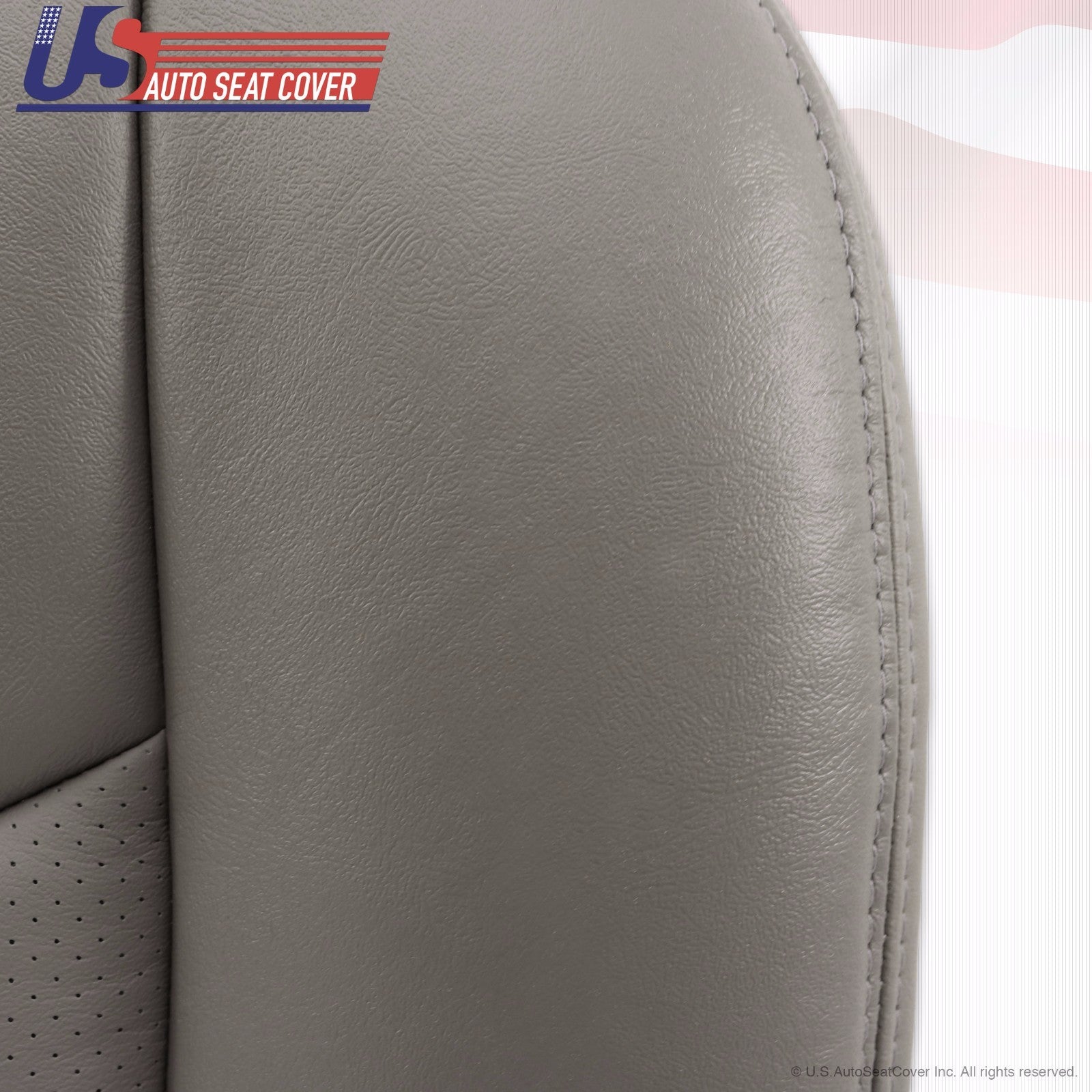 2003 -06 Cadillac Escalade Driver Passenger Bottom Leather Seat Cover Gray 922