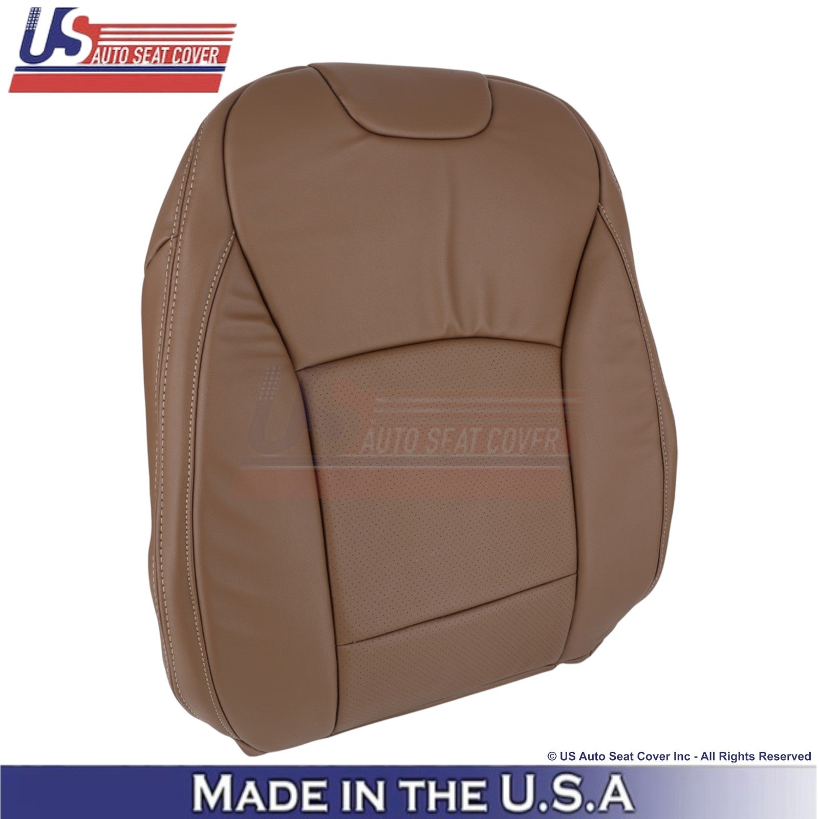 2015-2017 For Subaru Outback Leatherette Front Top Replacement Seat Covers Brown