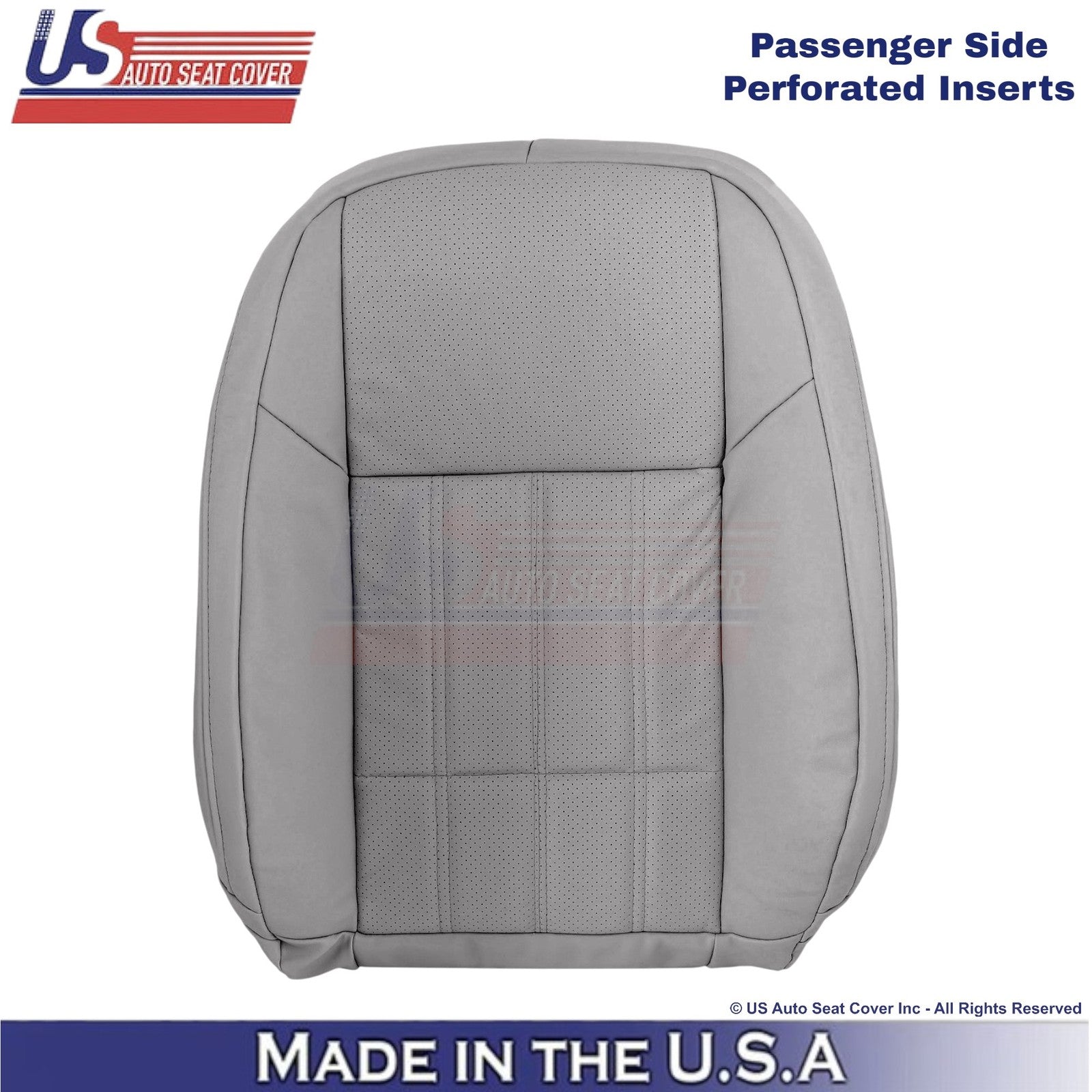 2016-2018 For Lexus ES 350 Leatherette Passenger Top Seat Cover Stratus Gray