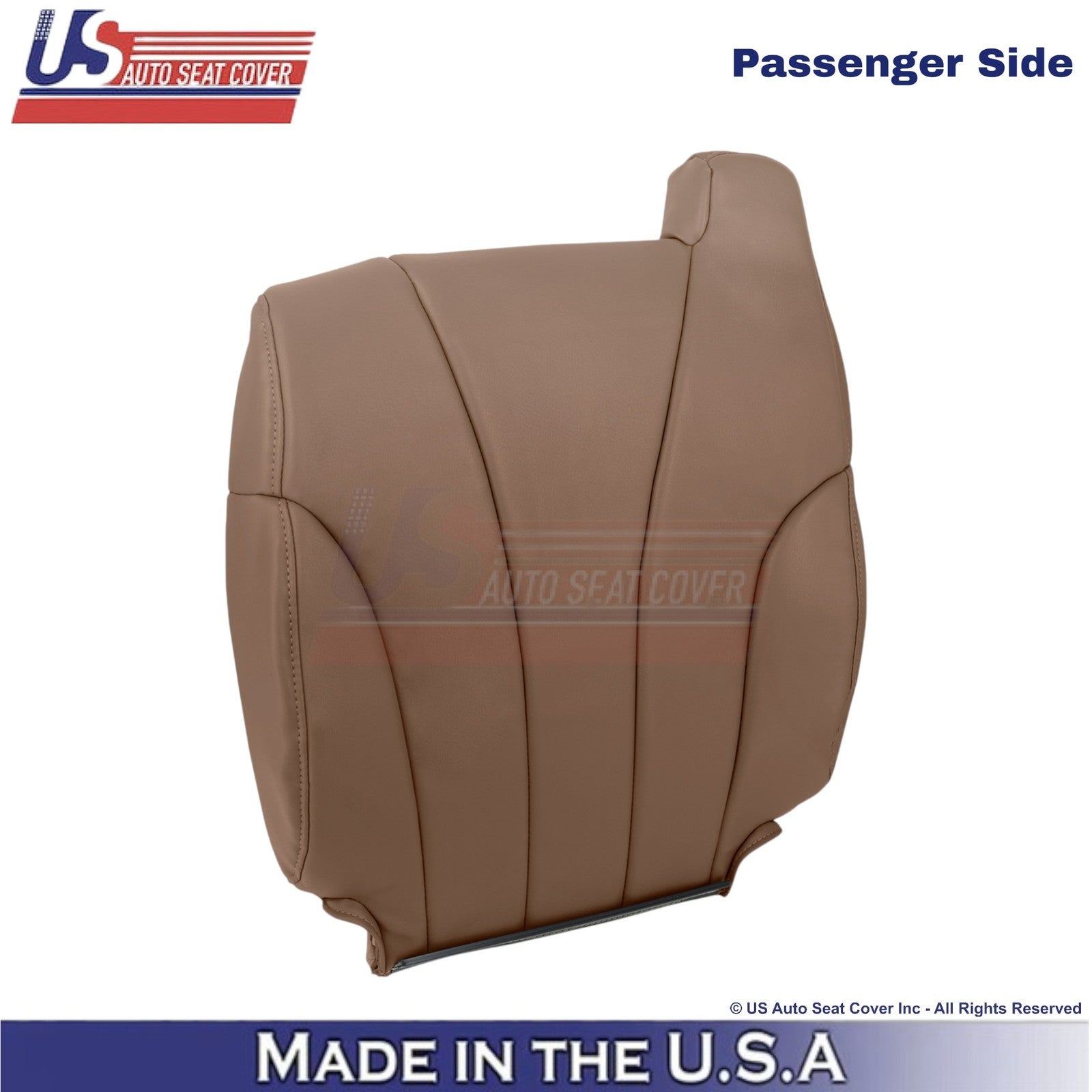 1999-2000 For Chevy Silverado W/T Leatherette Passenger  Top Cover Med. Dark Oak
