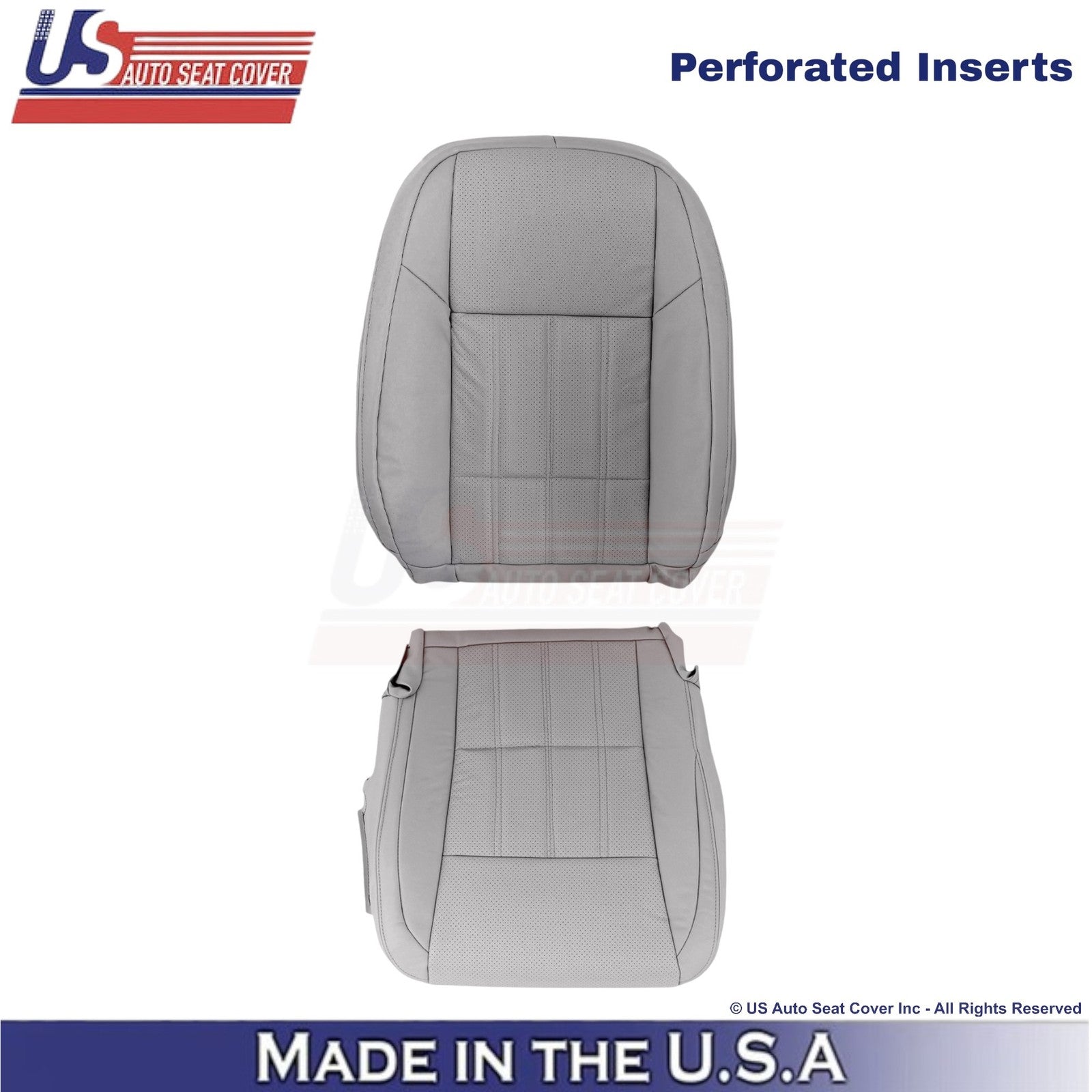 2016-2018 Fits Lexus ES 350 Leatherette Driver Side Seat Covers Stratus Gray