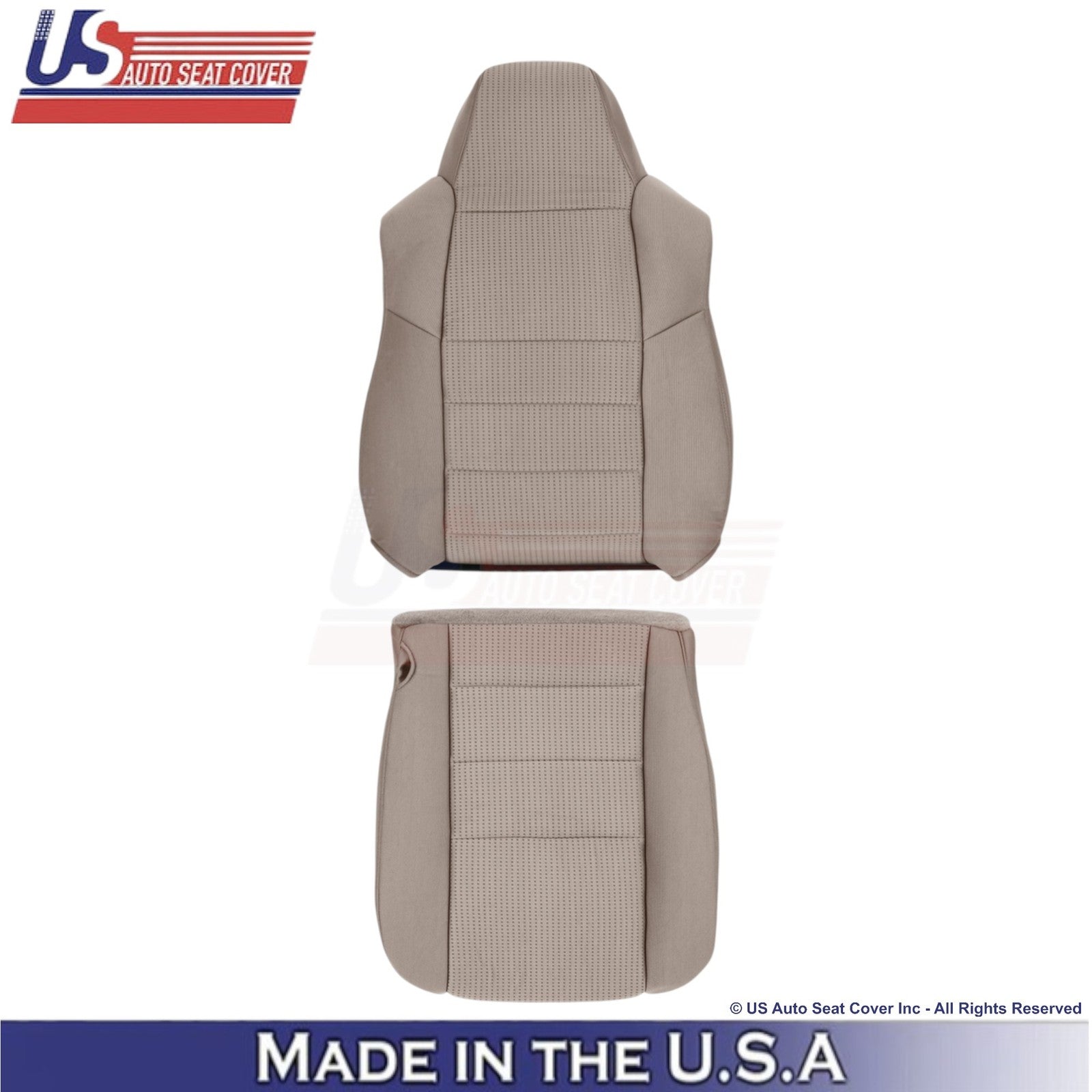 2008-2010 For Ford F-250 XLT Cloth Driver Side Replacement Seat Covers Camel Tan