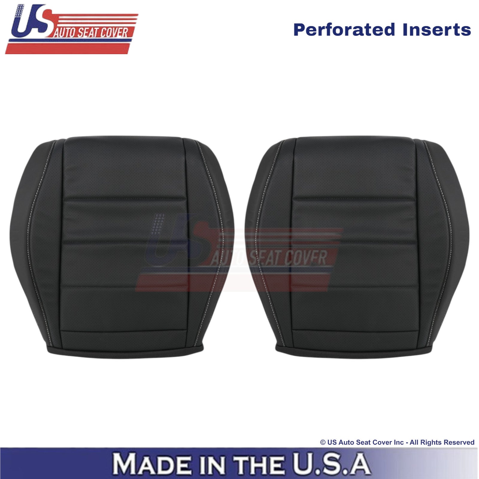 2020-2025 Mercedes-Benz GLE350 GLE450 Leatherette Front Replacement Covers Black
