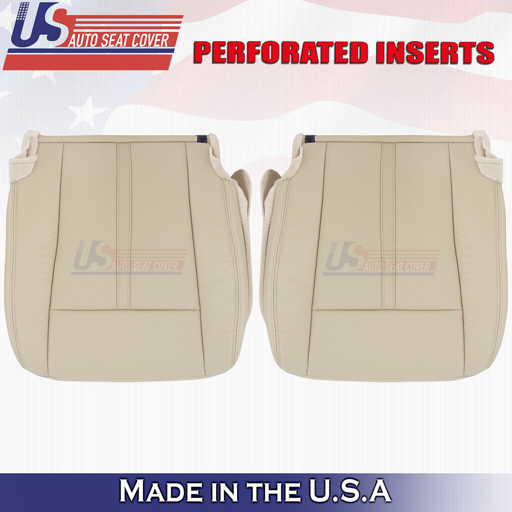 2015-2017 For Lincoln Navigator Leather Front Bottom Replacement Seat Covers Tan