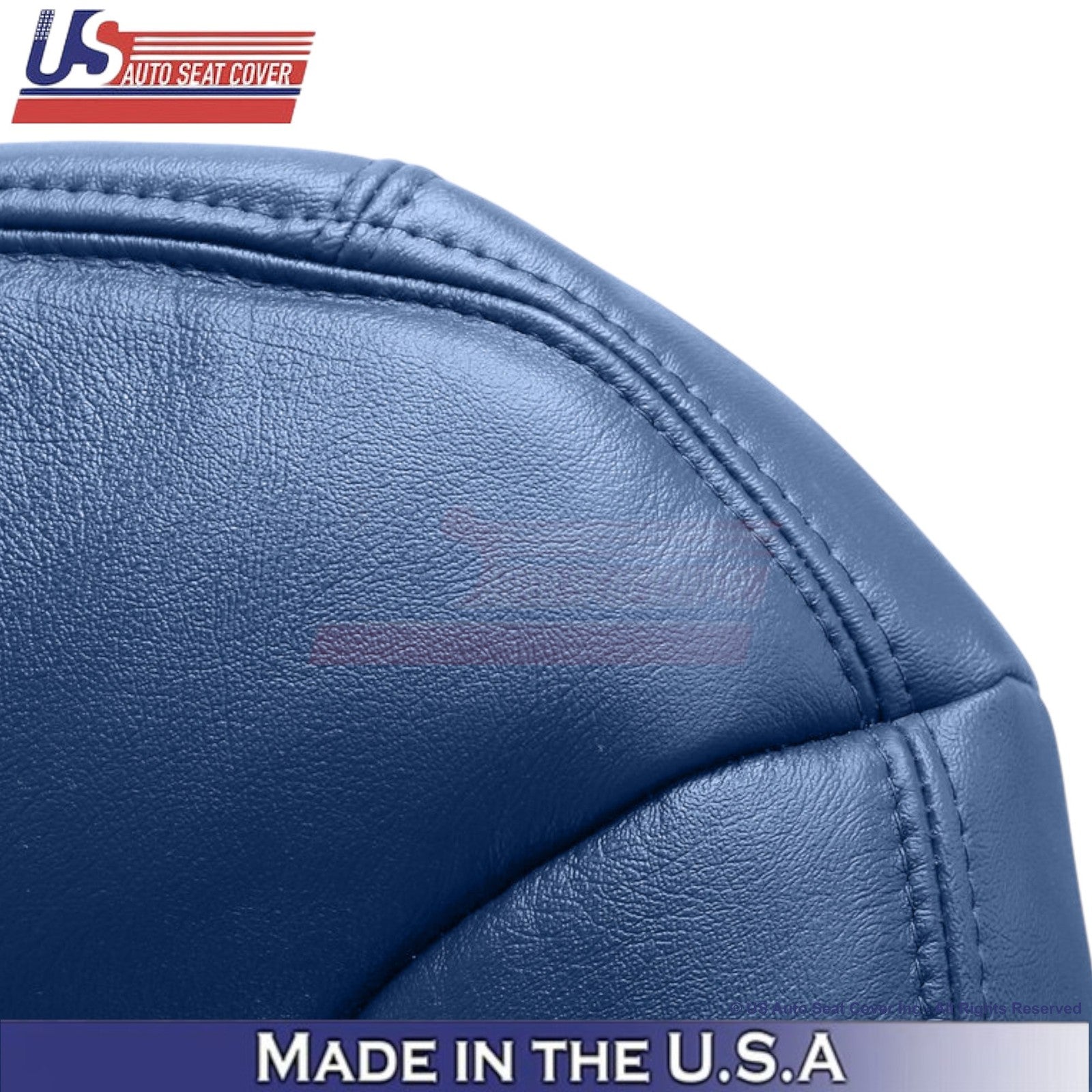 1995-1999 Fits Chevy Suburban Genuine Leather Driver Side Seat Covers Navy Blue