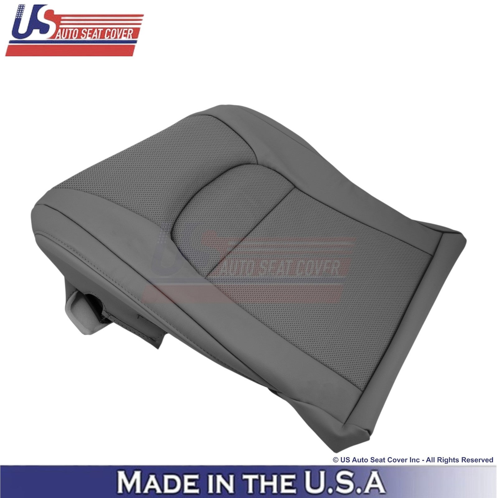 2008-2021 For Toyota Land Cruiser Genuine Leather Perf. Front Bottom Covers Gray