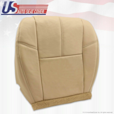 Tan Driver bottom Leather seat cover & cushion 2007 to 2014 GMC Sierra Yukon LT