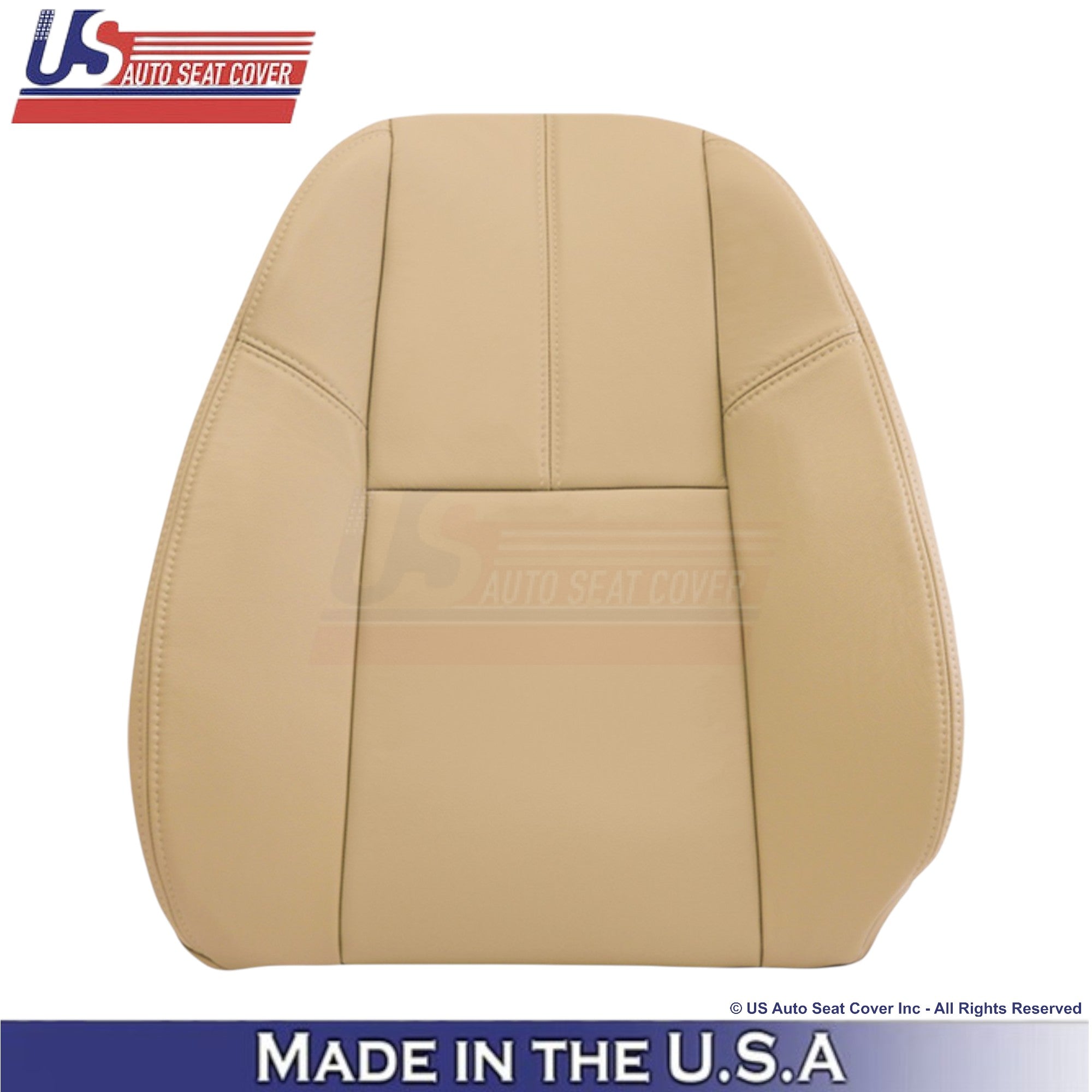 2007-2014 Fits Chevy Silverado Genuine Leather Front Seat Covers Light Cashmere