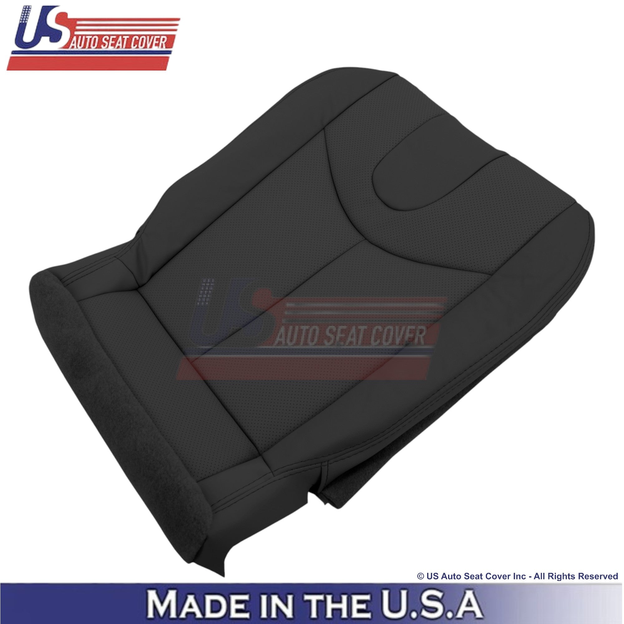 2008-2013 For Infiniti G37 Leather Perforated Driver Bottom Seat Cover Graphite
