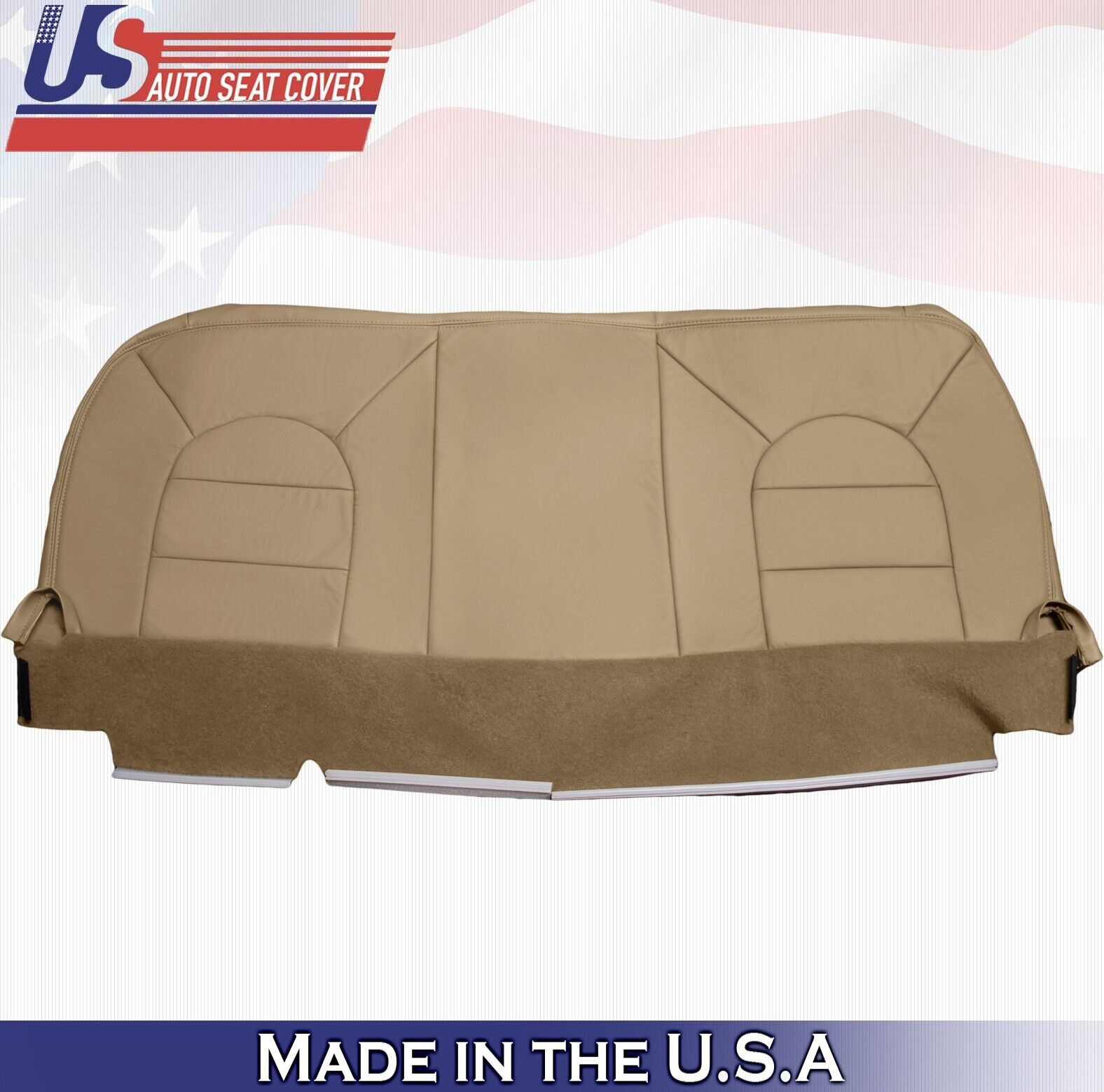 2000 For Ford F250 F350 F450 F550 Lariat Rear Bench Bottom Leather Cover Tan