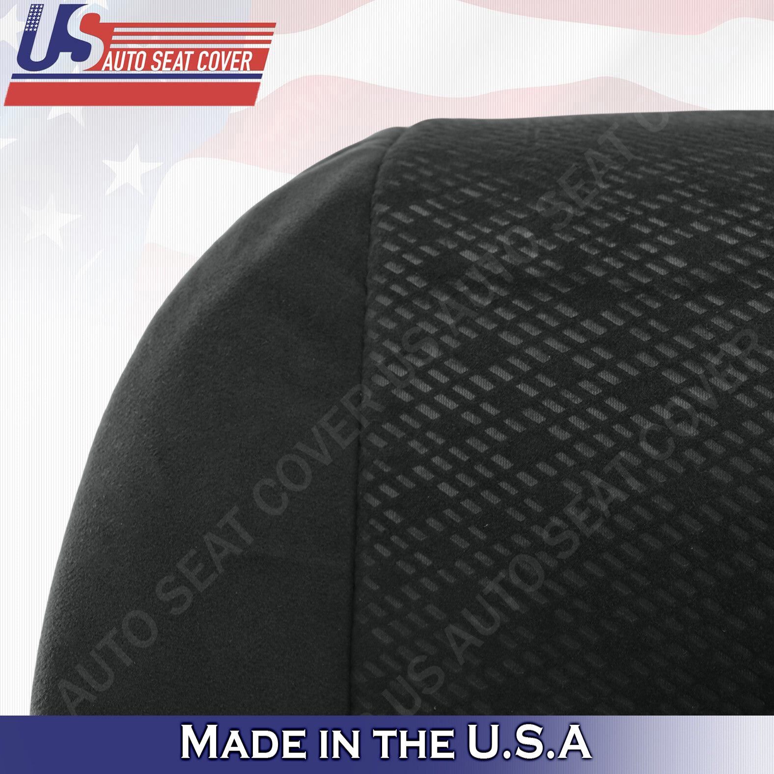 GMC YUKON 1500 2500 DRIVER TOP Cloth Seat Cover Black 2007 2008 REPLACEMENT