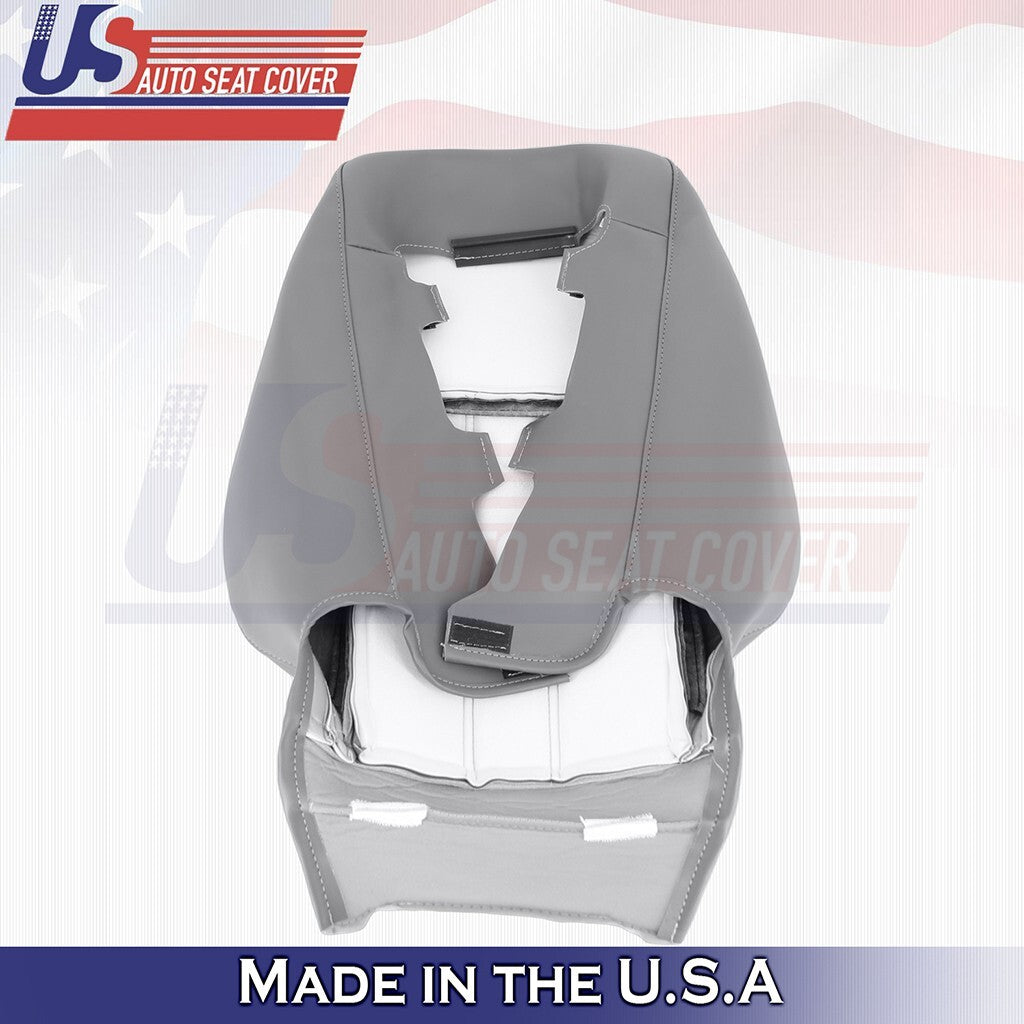 2008 to 2016 Fits Chrysler Town & Country Driver Top Leather Cover DARK Gray