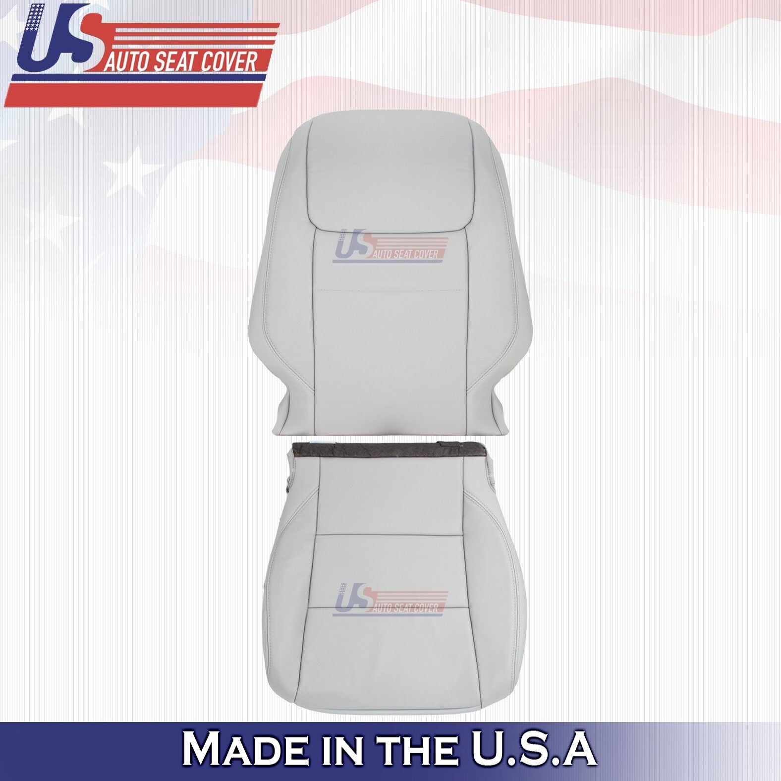 2017-2020 Fits Toyota Sienna Driver Side Bottom & Top Leather Seat Cover Gray