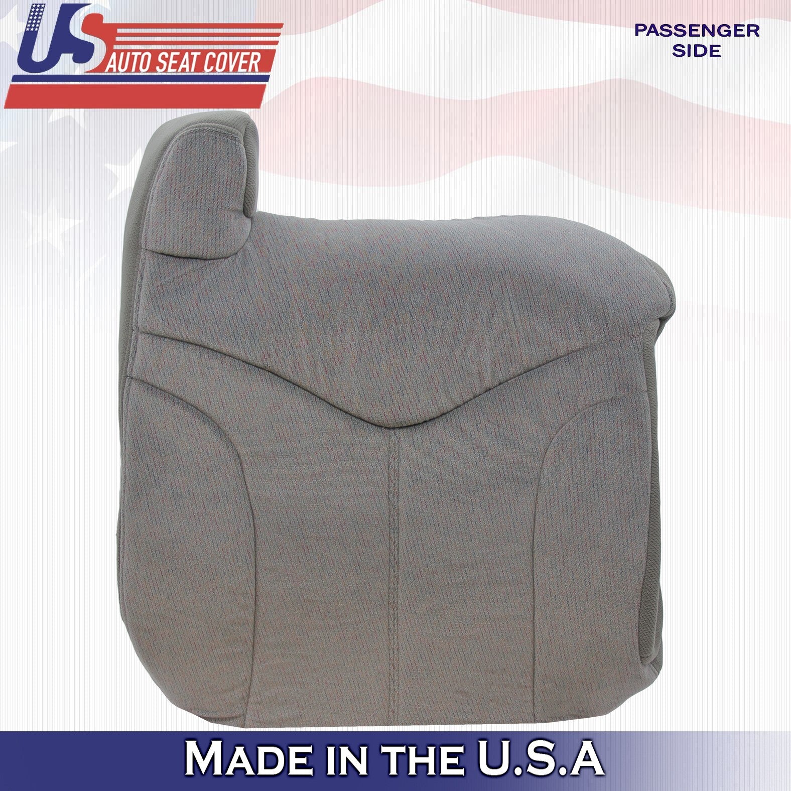1999 2000 2001 2002 Fits GMC Yukon Passenger Bottom & Top Cloth Cover Gray