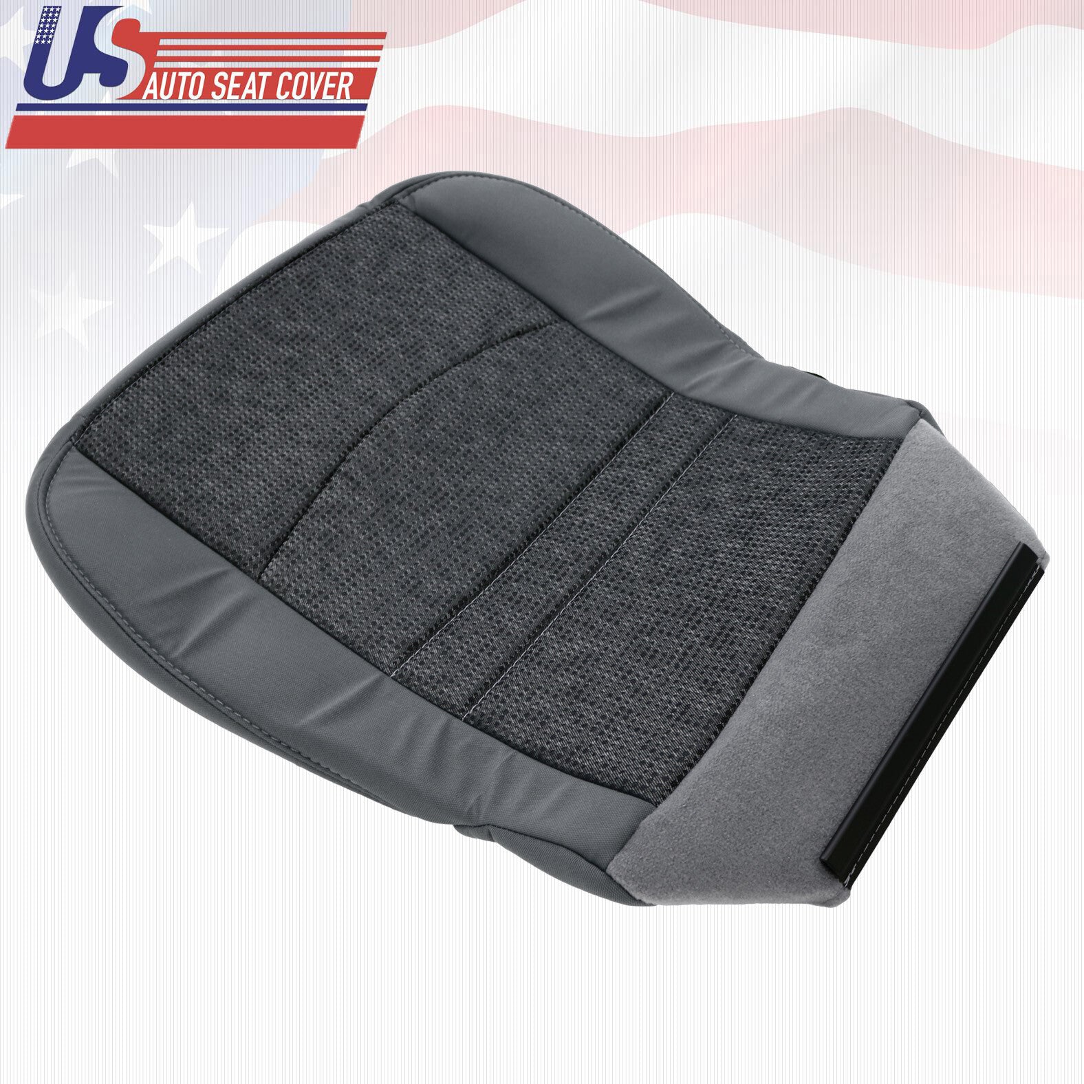 2017 2018 For Dodge Ram 5500 SLT Driver Passenger Bottom Cloth Seat Covers Gray