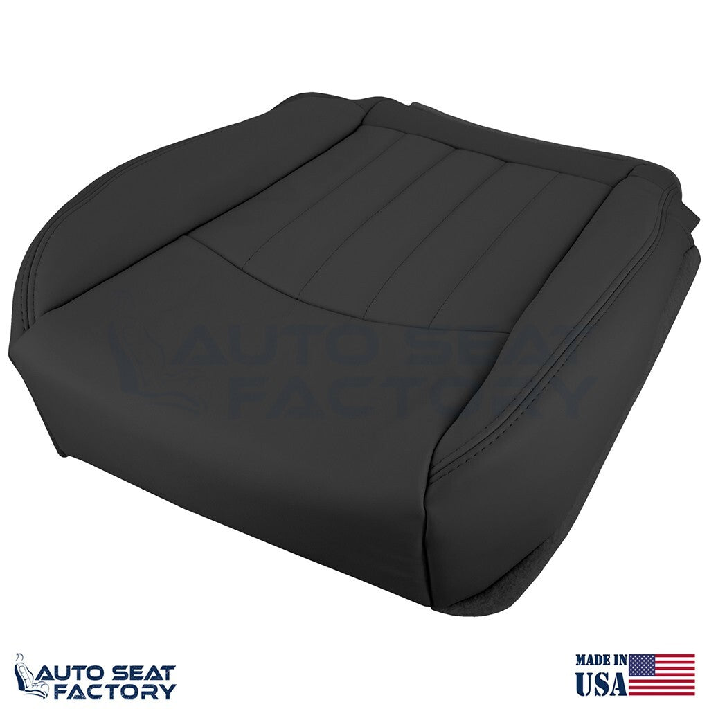 2014 - 2017 Fits Infiniti QX50 PASSENGER Top & Bottom Black Vinyl Seat Covers