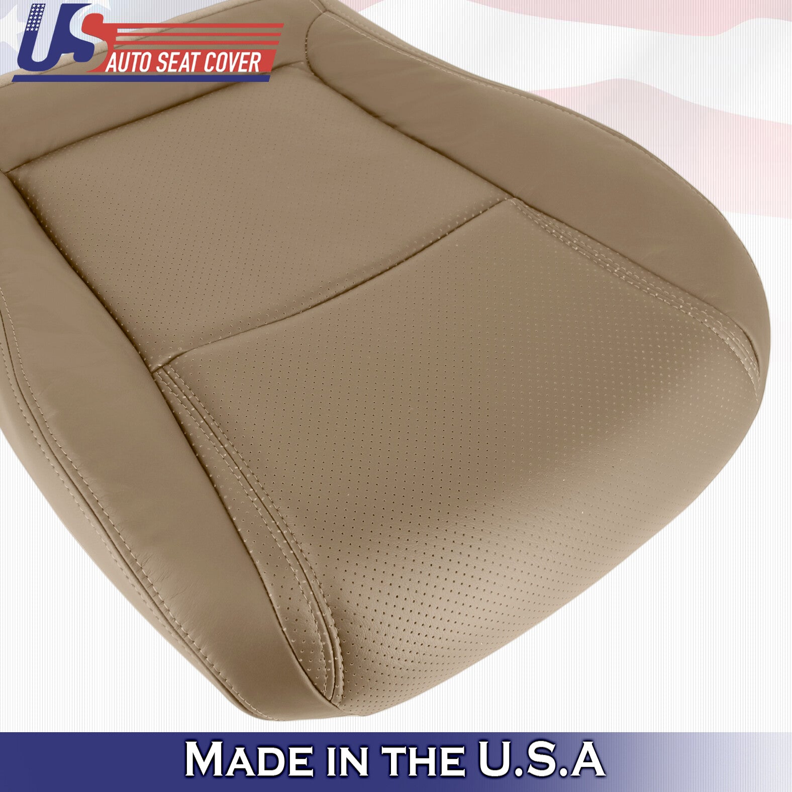 2004 For Honda Pilot Driver & Passenger 2x Bottom Perforated Leather Covers Tan