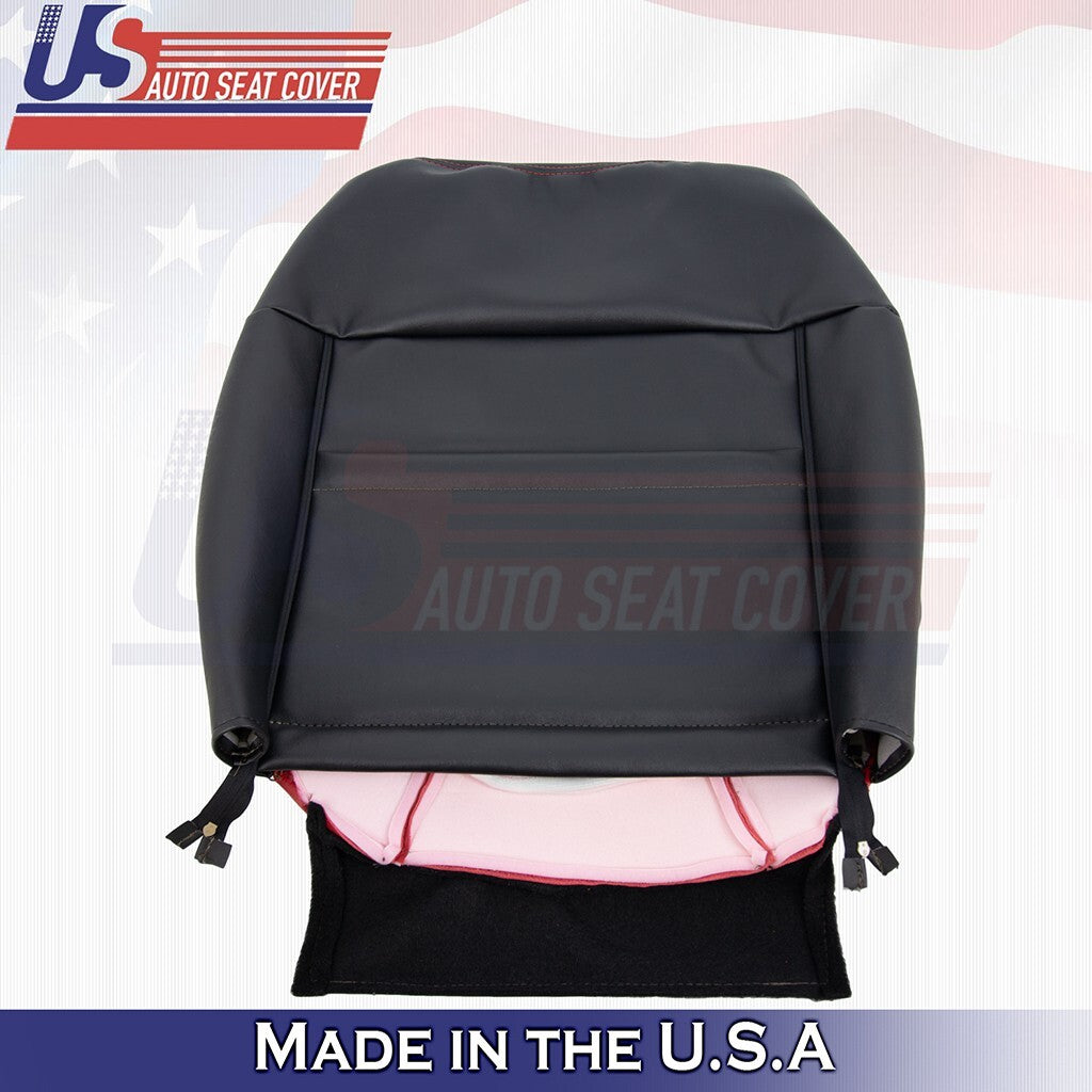 Driver Top Seat Cover Black/ Brick Red 2014 Fits Ford F150 Raptor