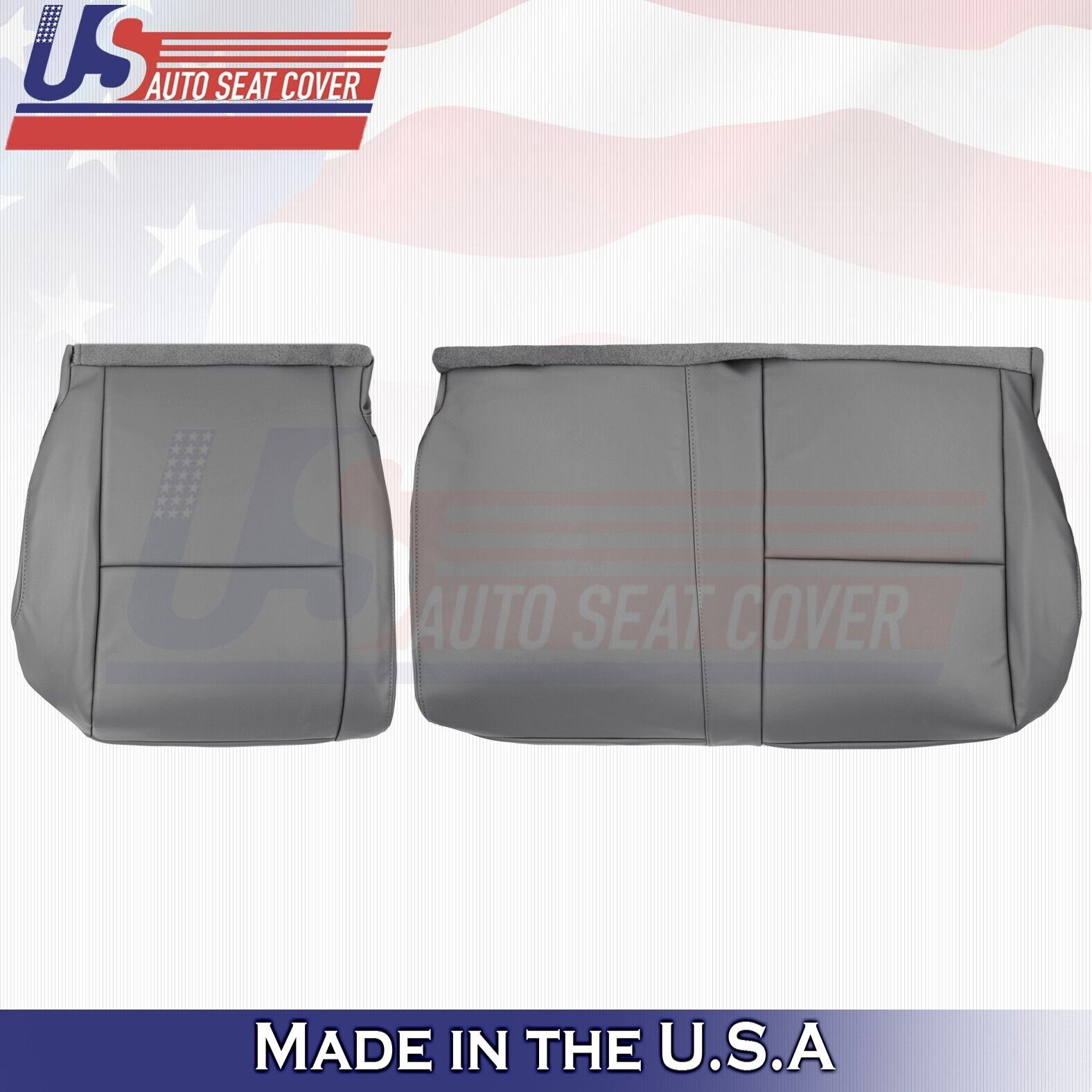 2007-2010 FitsToyota Tundra Rear Driver PassengerBottoms&Tops Leather Cover Gray