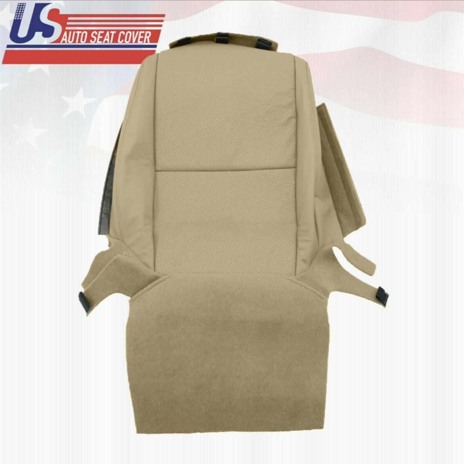 2004 Fits Acura TL Front & Rear Top & Bottom 6PCS Perforated Leather Covers Tan