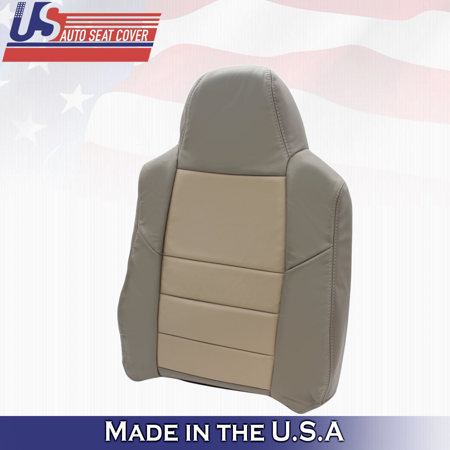 2002 2003 2004 Ford Excursion Eddie Bauer Tan Front Lean Back Leather Seat Cover