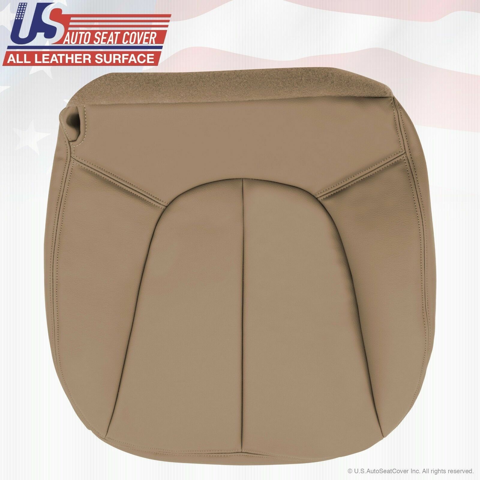 2000 to 2002 Ford Expedition Eddie Bauer Passenger Bottom Leather Seat Cover Tan