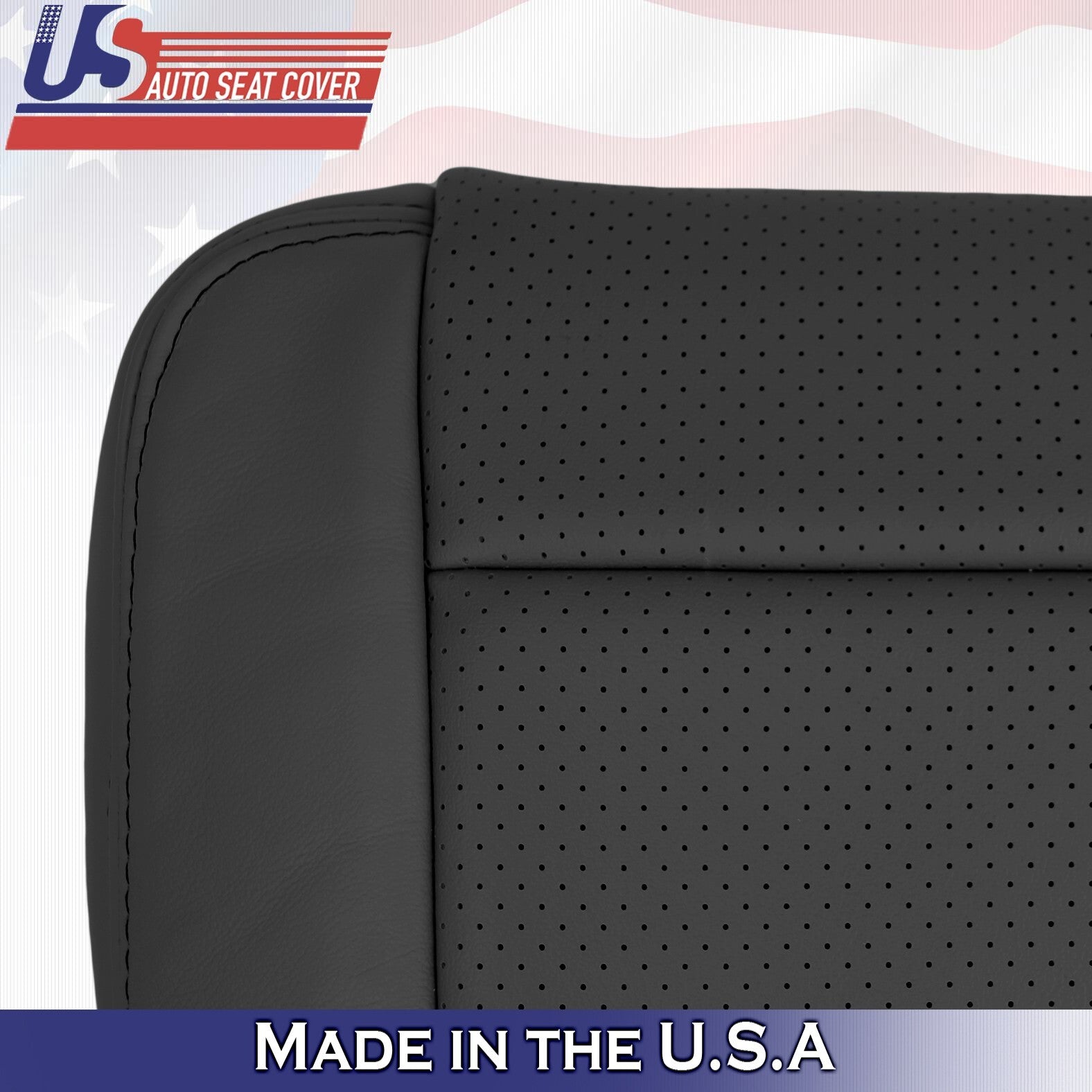 2011 to 2016 For Ford F250 2nd Row Driver & Passenger Bottom Leather Covers BLK