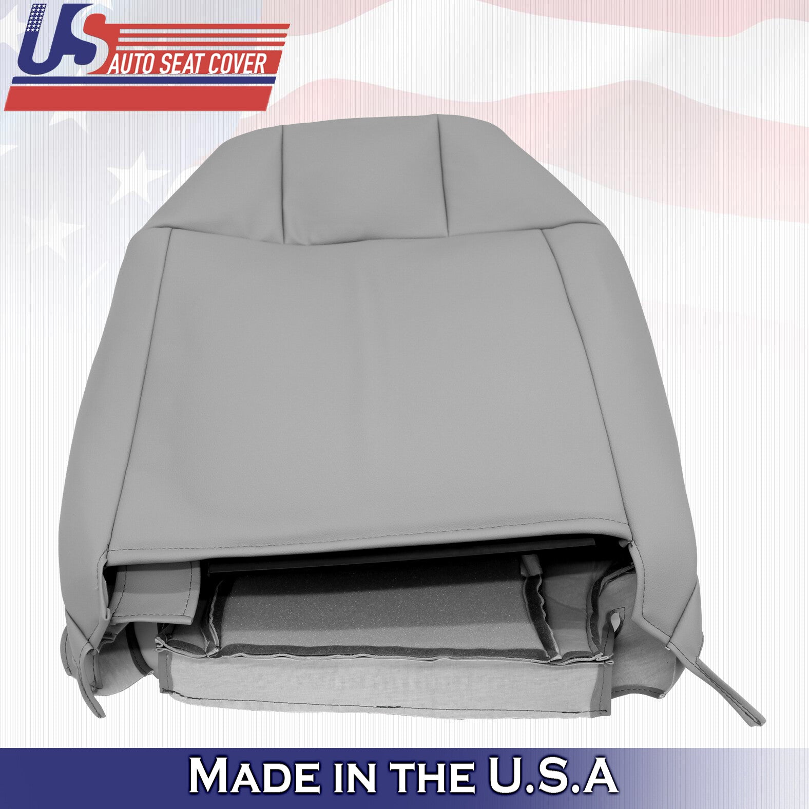 2005 to 2009 For Ford Mustang V6 Driver Side Top Leather Seat Cover in Gray