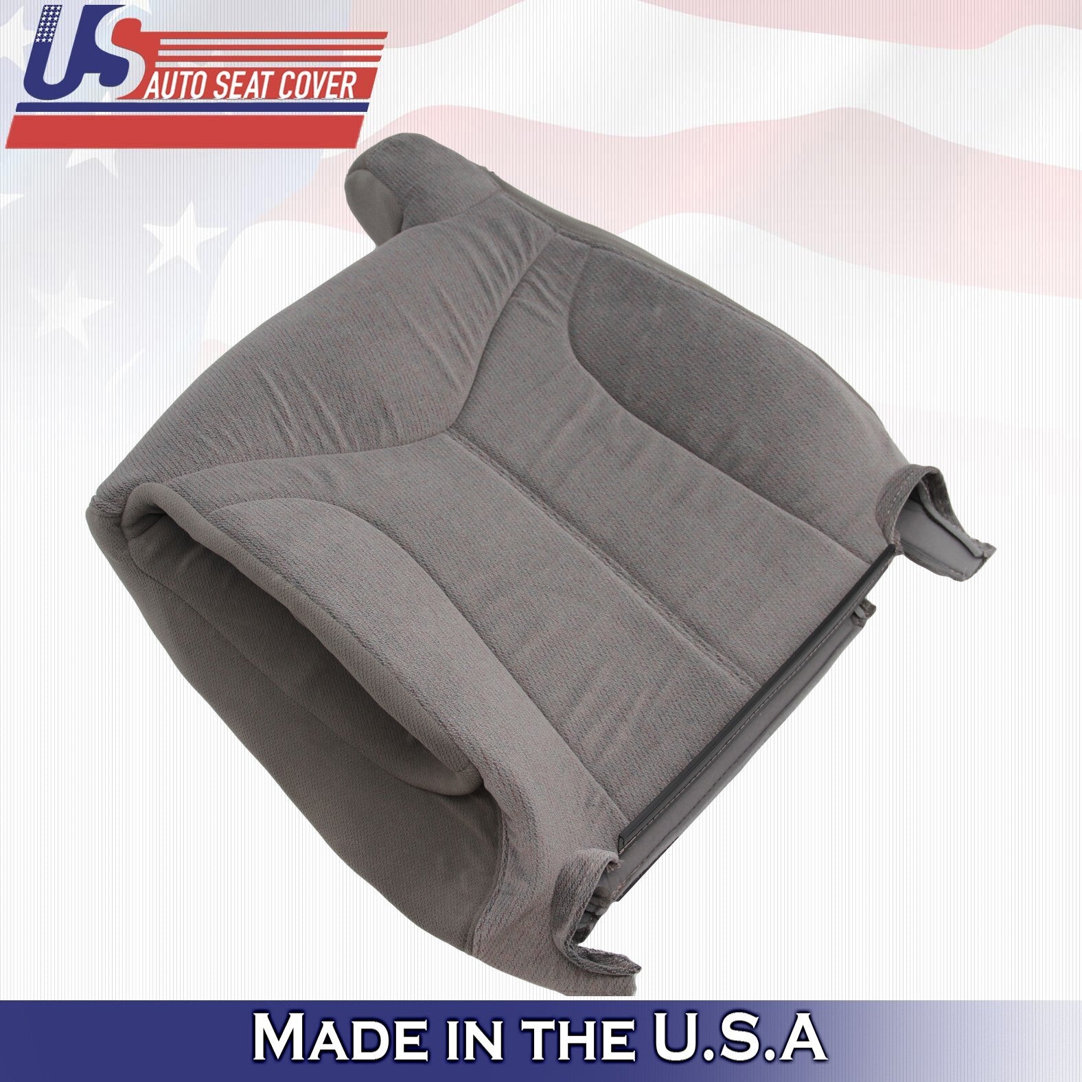 1999 2000 2001 2002 Fits GMC Yukon Driver Bottom &Top Cloth Seat Cover Gray