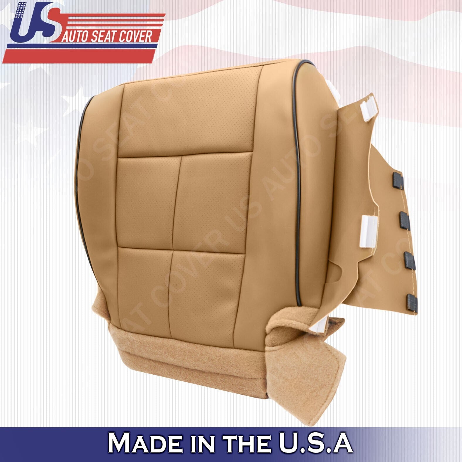 2011 to 2014 Fits Lincoln Navigator Front Set Leather Seat Covers Canyon Tan