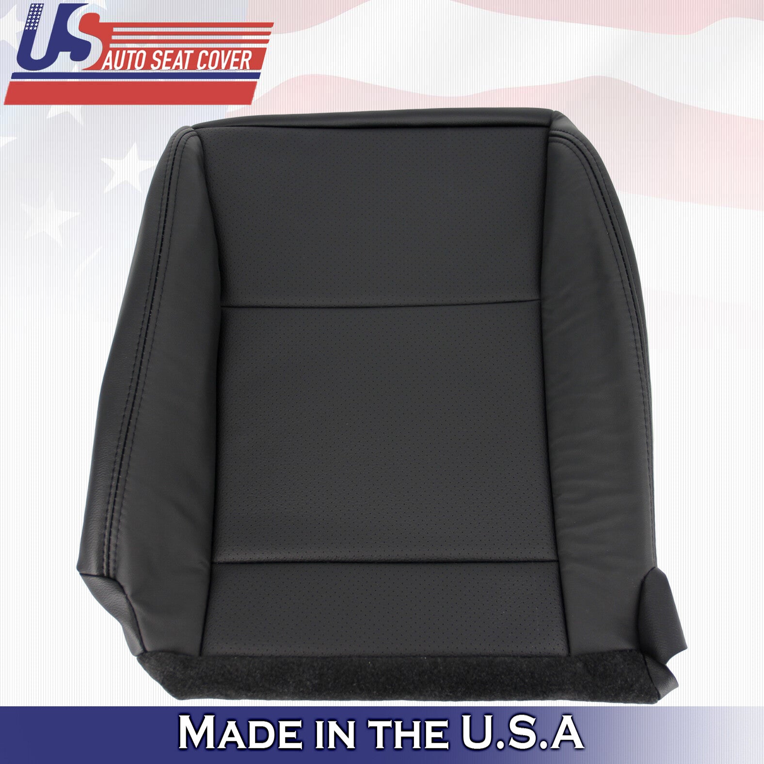 2010 For Ford Explorer Driver & Passenger Bottom Leather Seat Covers Black