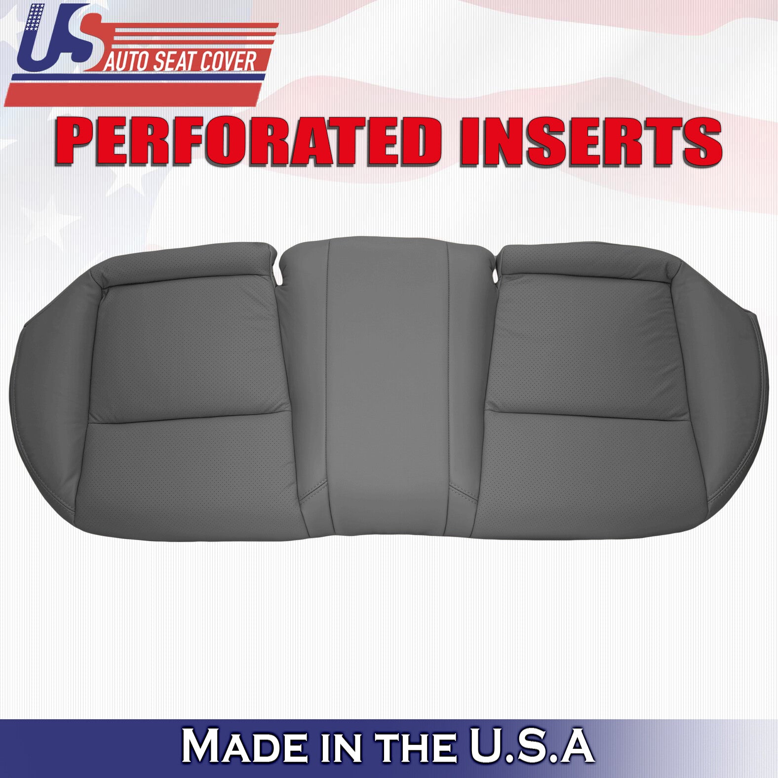 2004 Fits Acura TL Front & Rear Top & Bottom 6PCS Perforated Leather Covers Gray