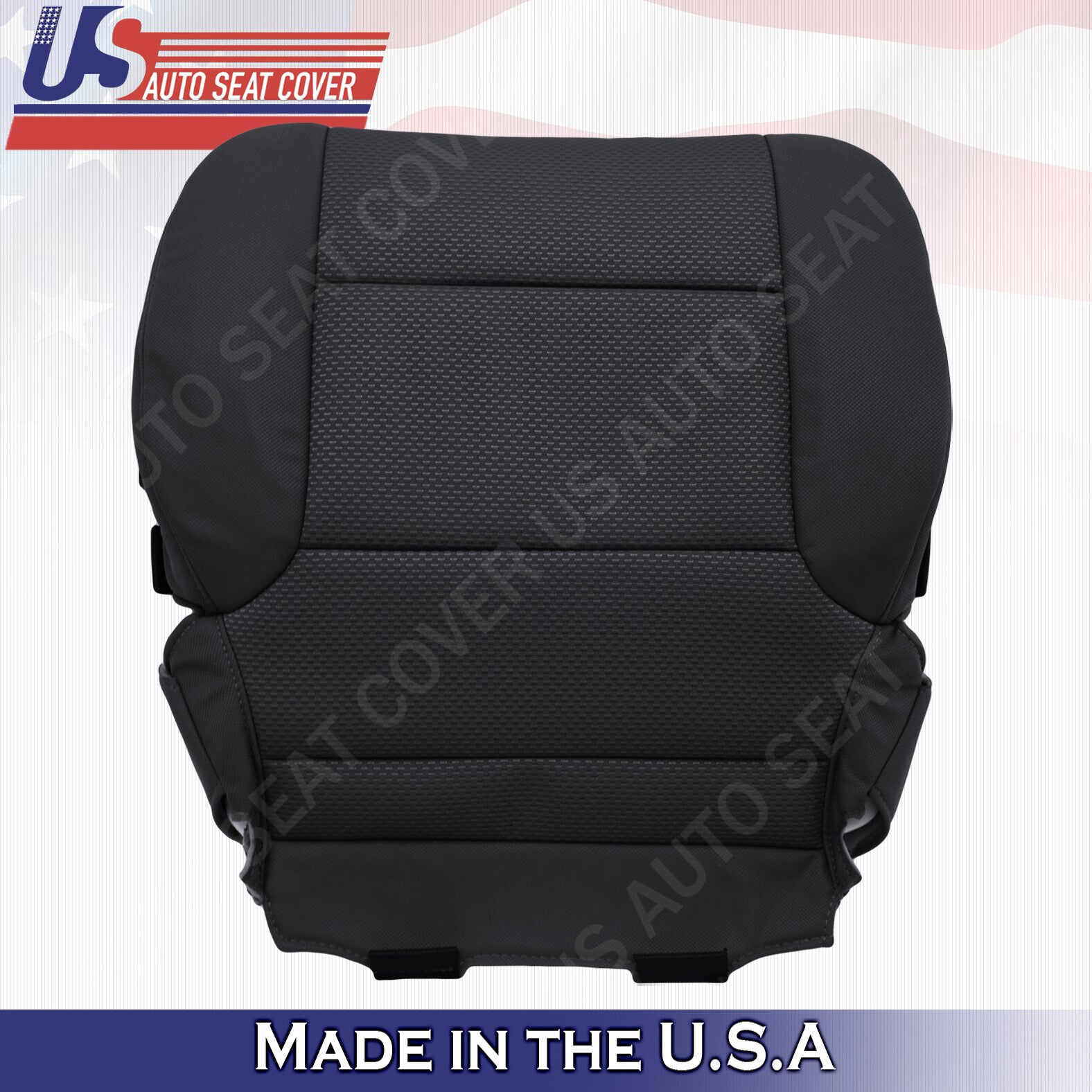 Passenger Bottom Cloth Seat Cover Ebony Black 2014 to 2018 Chevy Silverado 1500