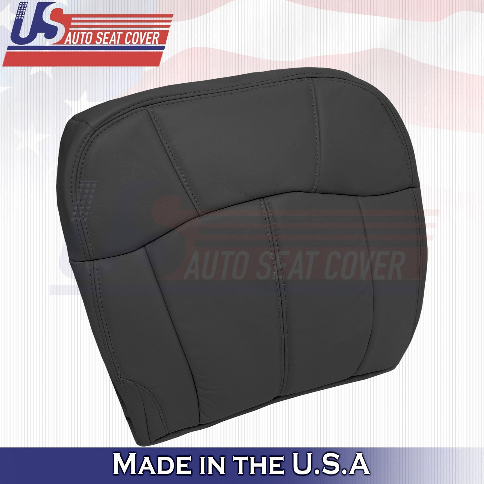 1999 to 2002 Fits Chevy Silverado 2nd Row Passenger Bottom Leather Cover Black