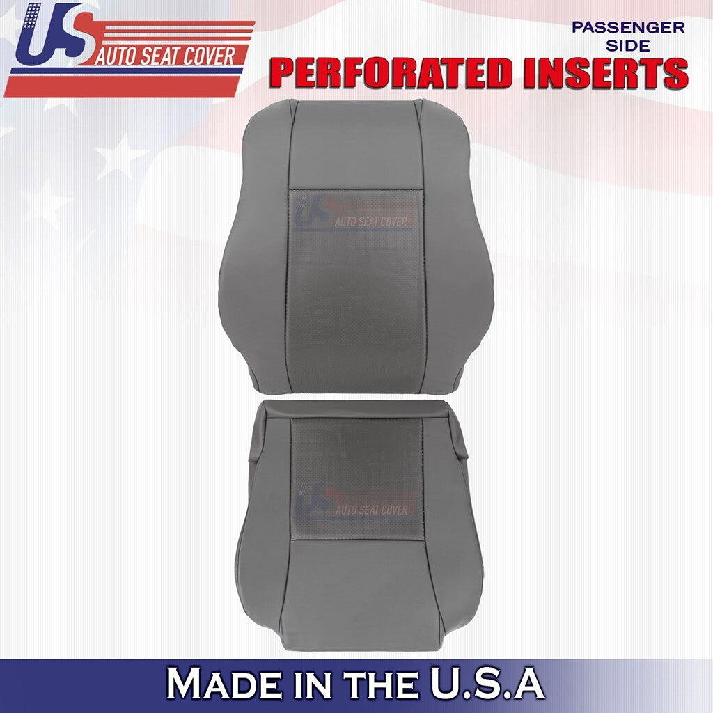 2005 2006 2007 2008 For Toyota Tacoma Passenger Top & Bottom Leather Covers Gray