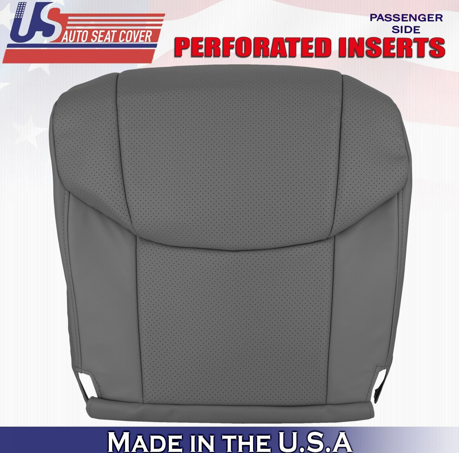 2007 2008 For Toyota Avalon Passenger Bottom Perforated Leather Cover Graphite
