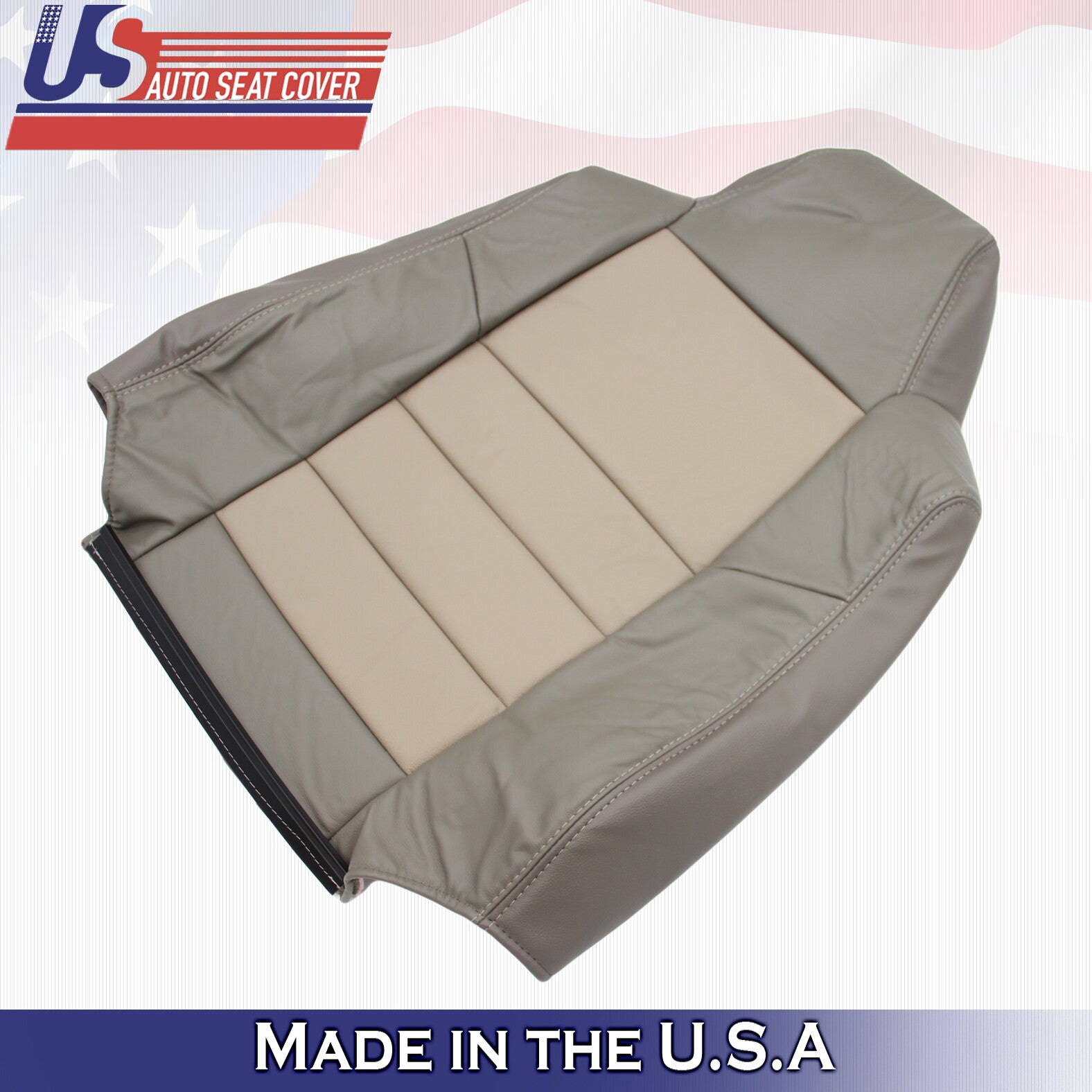 2002 2003 2004 Ford Excursion Eddie Bauer Front Lean Back VINYL Seat Cover 2TONE